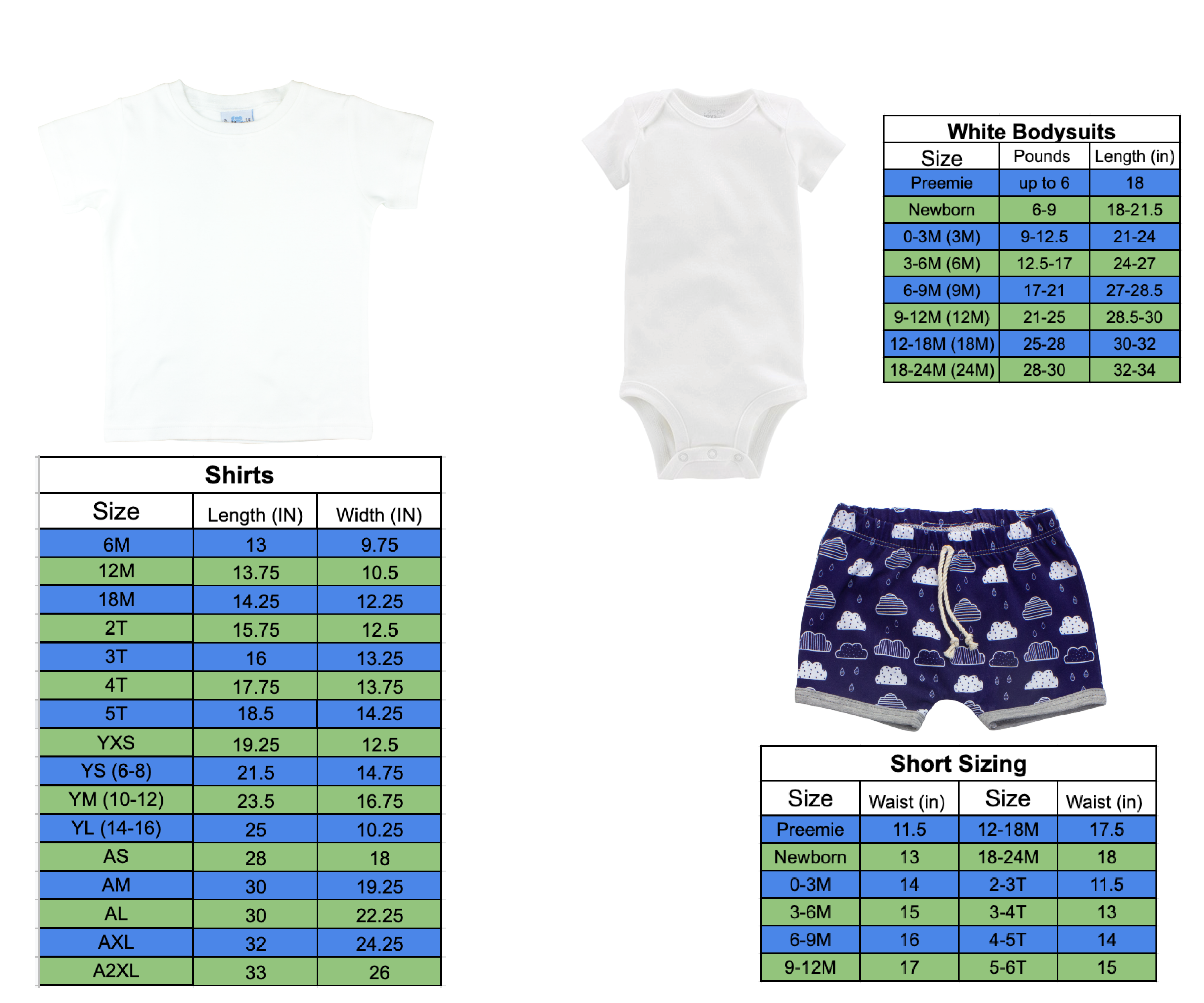 Boy Blue Rain Cloud Toddler Short Outfit