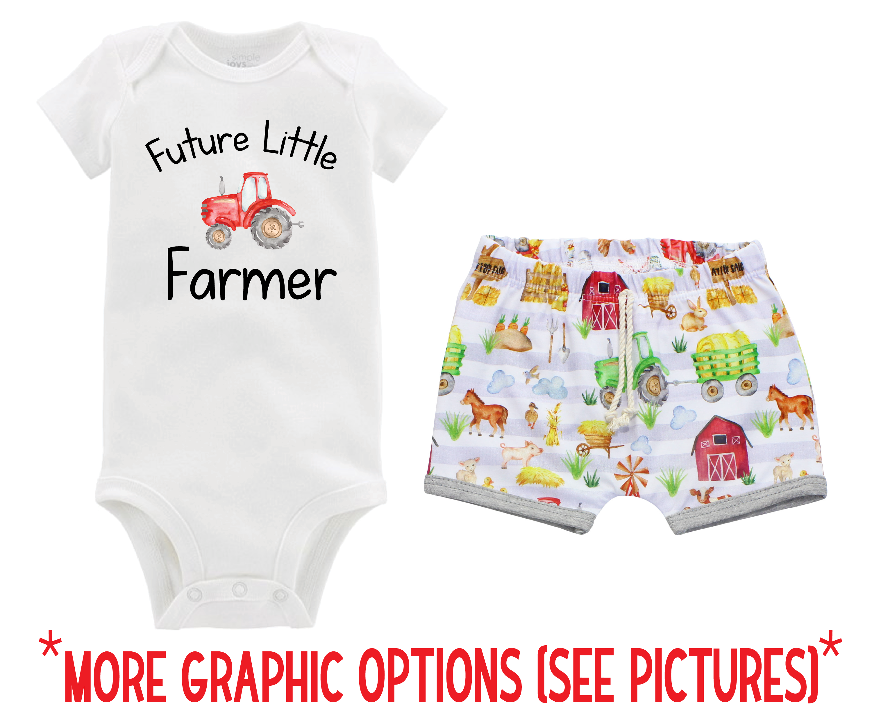 Farm Boy Toddler Short Outfit