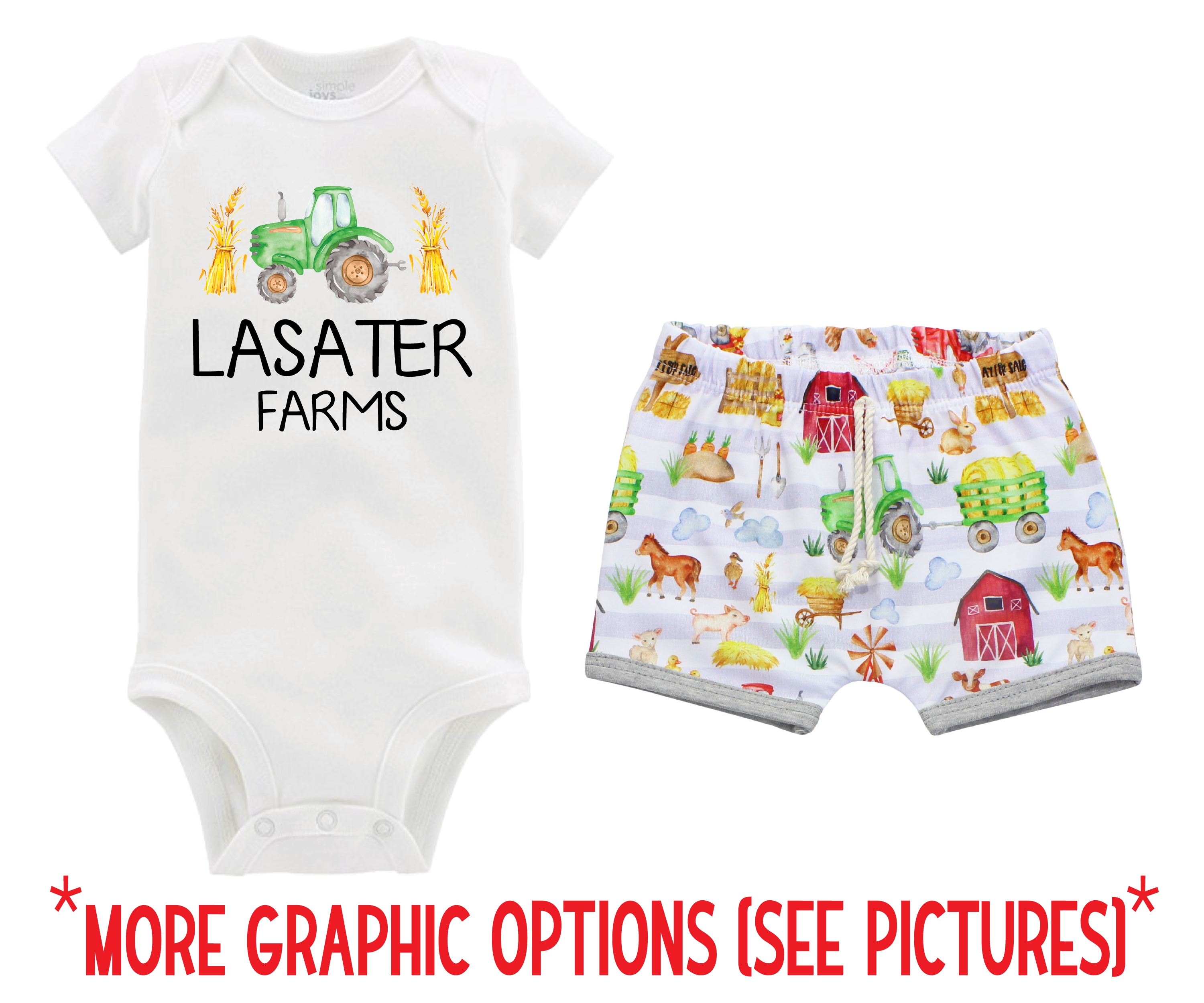 Farm Boy Toddler Short Outfit