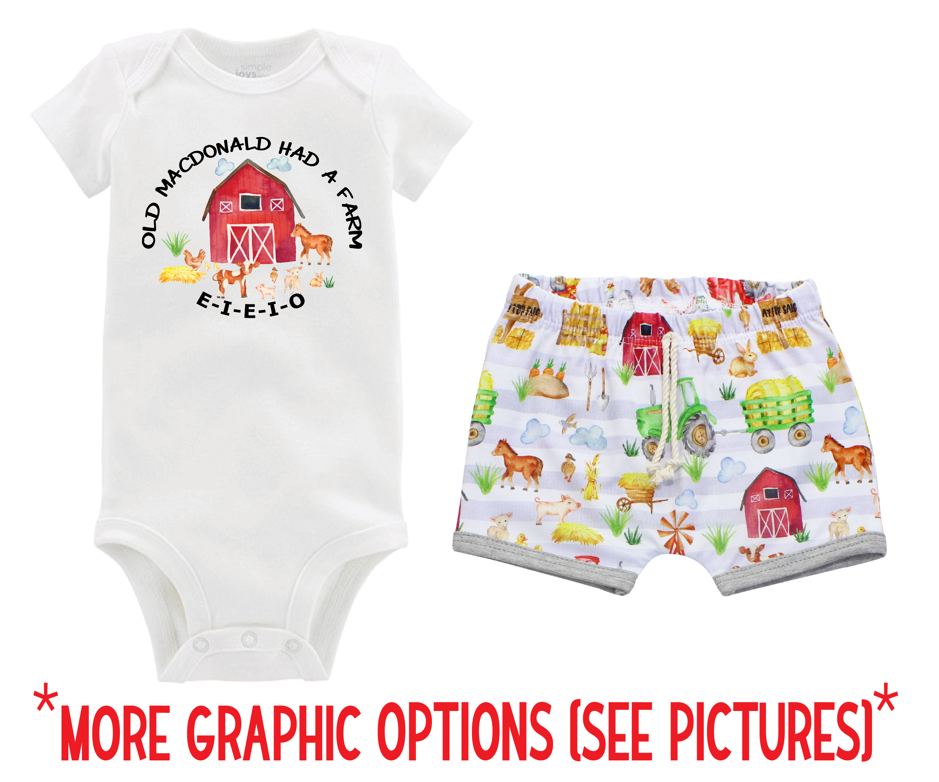 Farm Boy Toddler Short Outfit