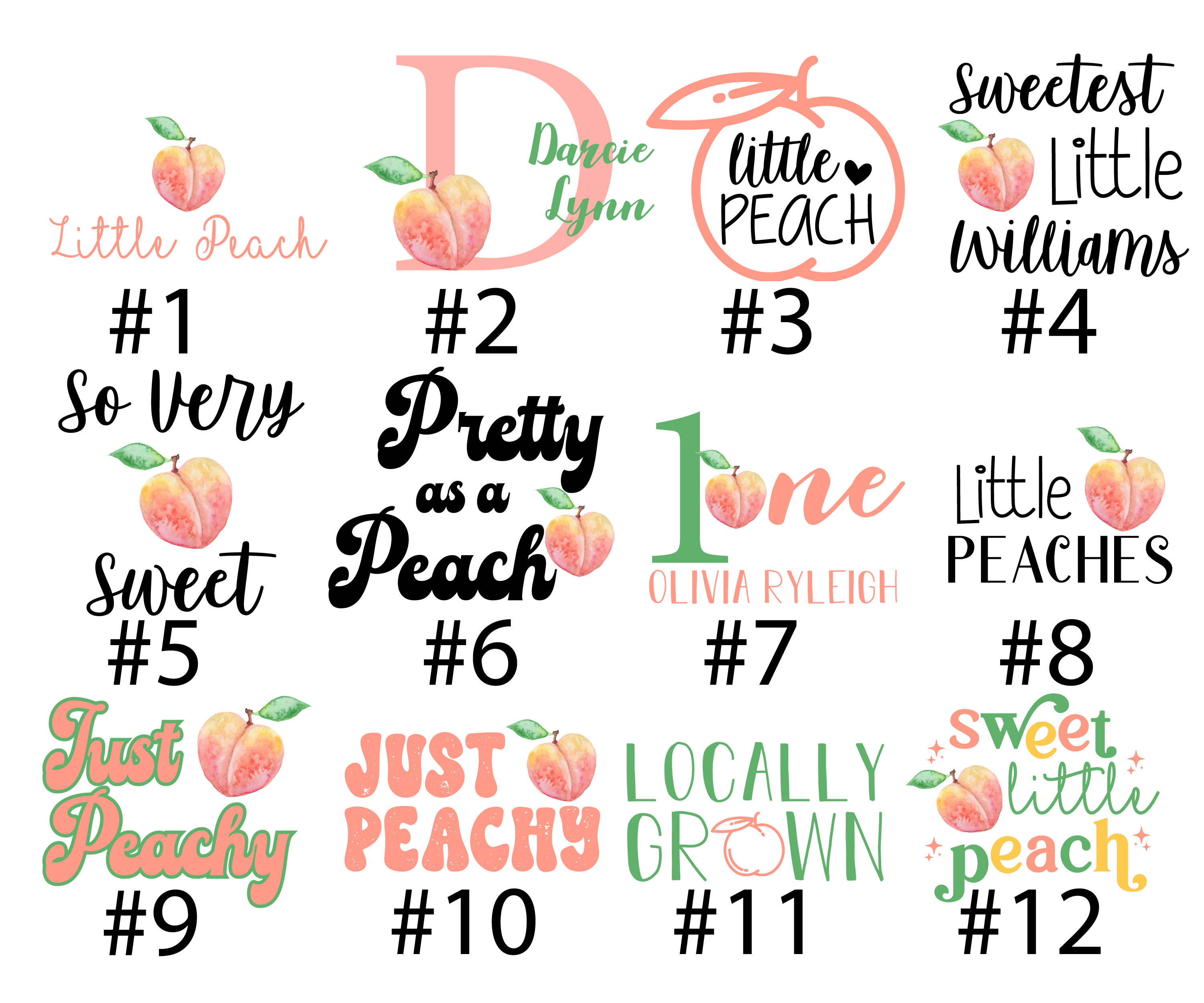 Sweet Little Peach Summer Fall Baby Girl Outfit