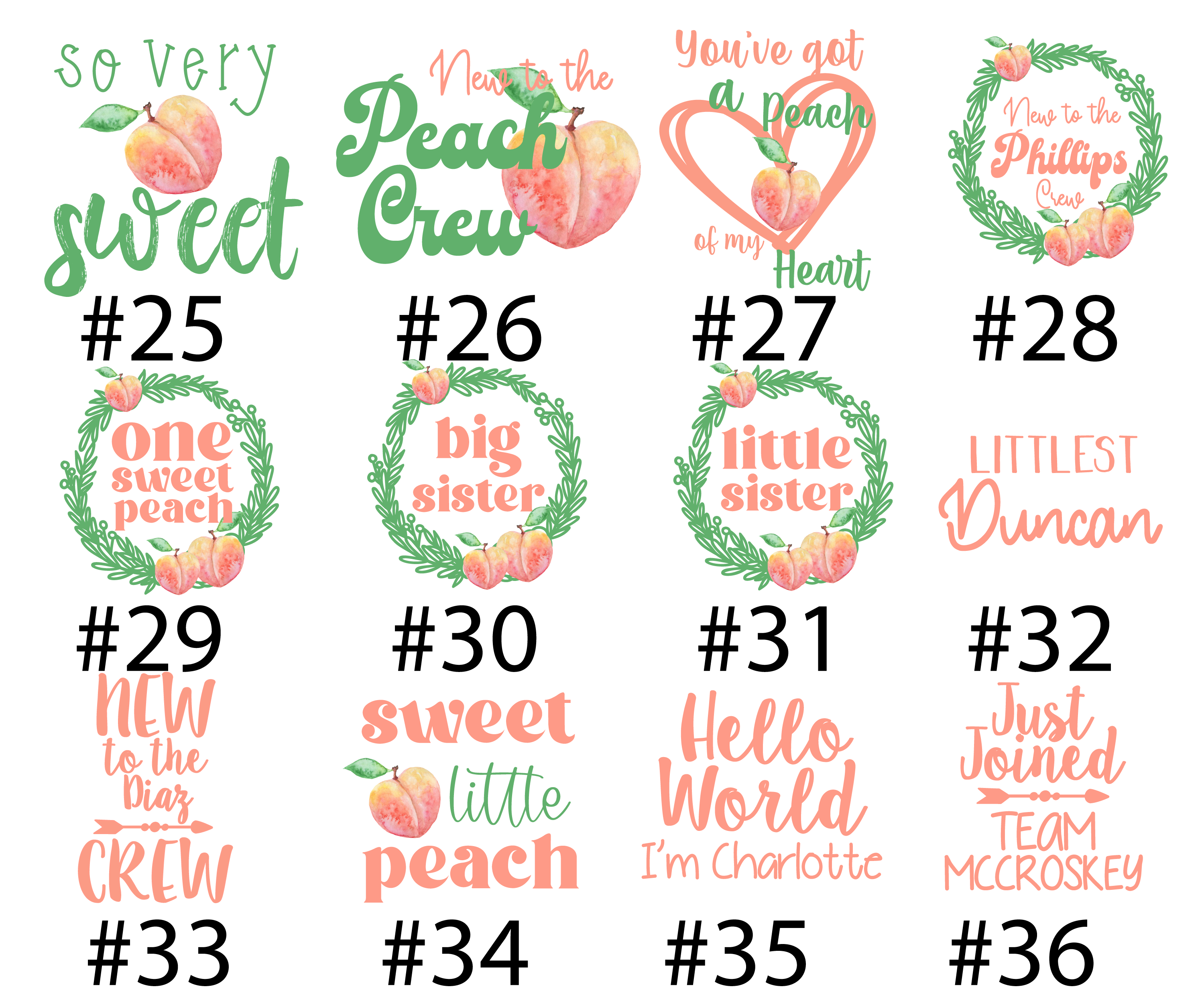 Sweet Little Peach Summer Fall Baby Girl Outfit