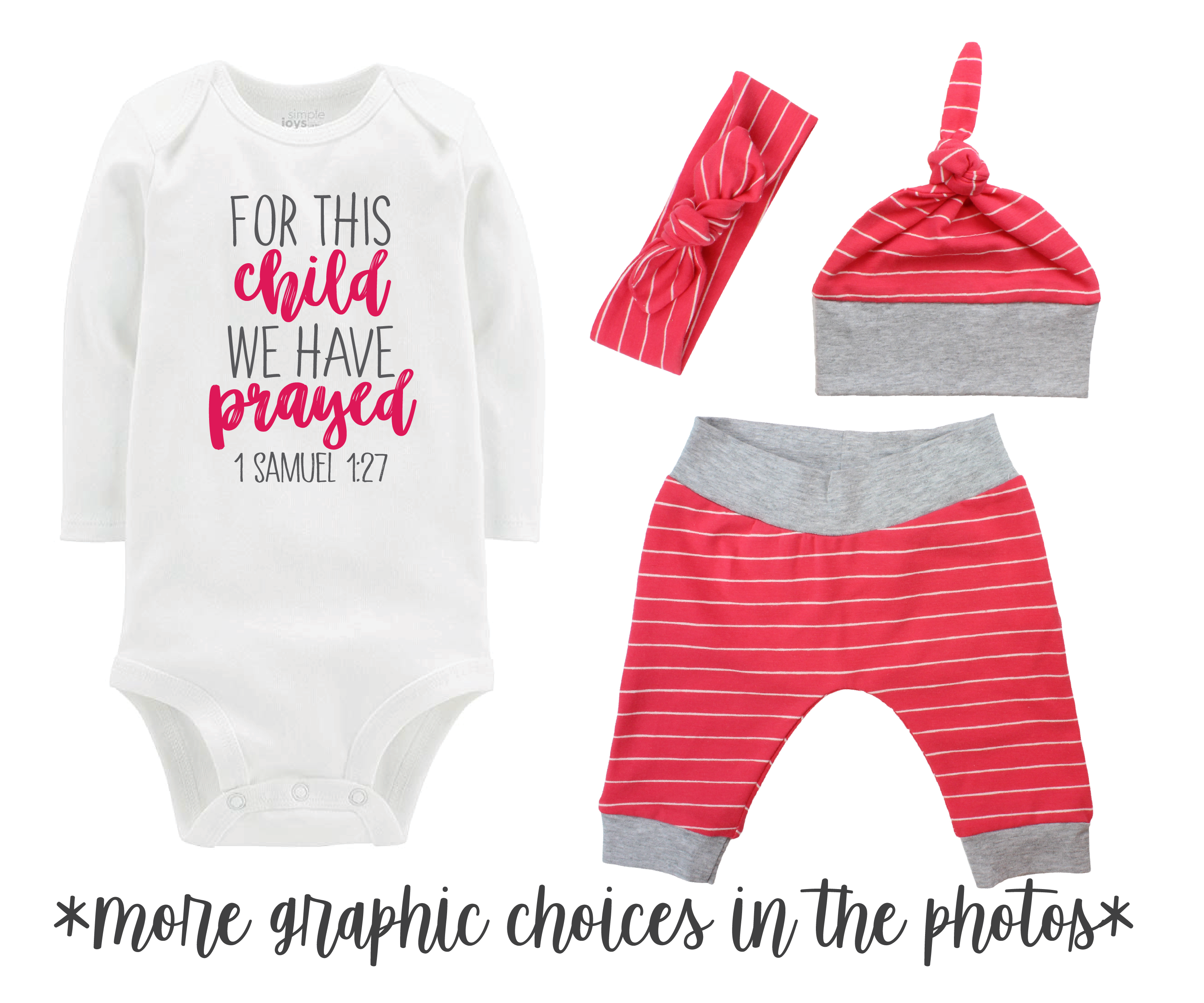 Pink Stripe Baby Outfit