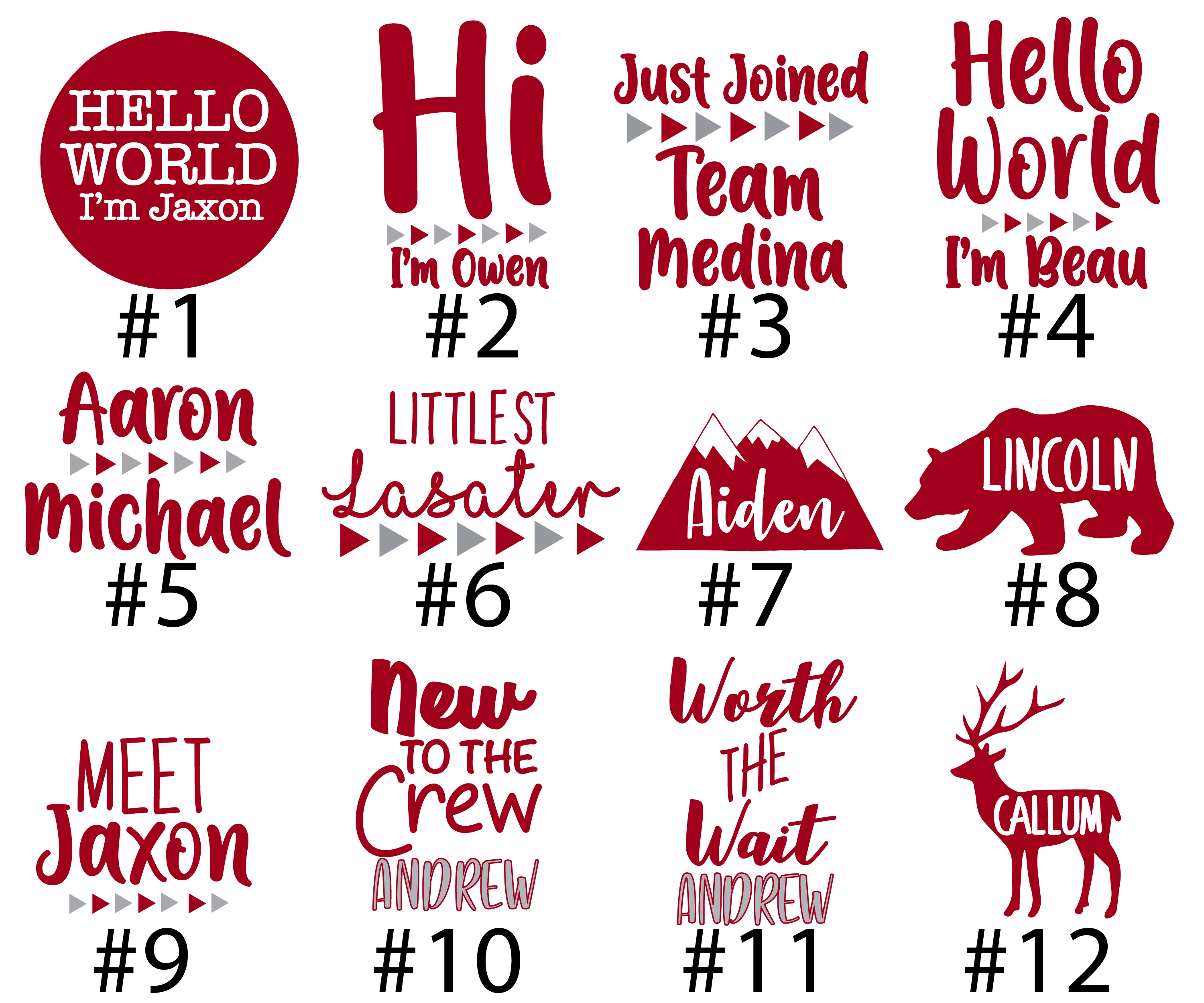 Boy Red Bear and Deer Baby Outfit