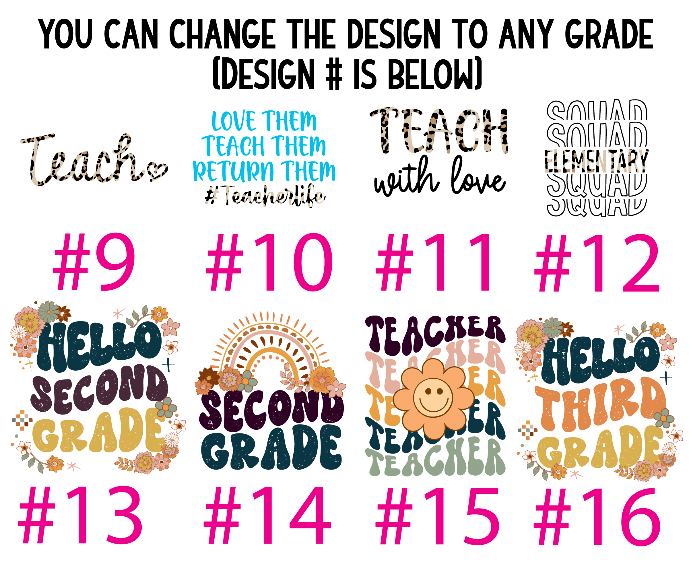 Retro Boho School Grade Student Teacher Printed Shirt