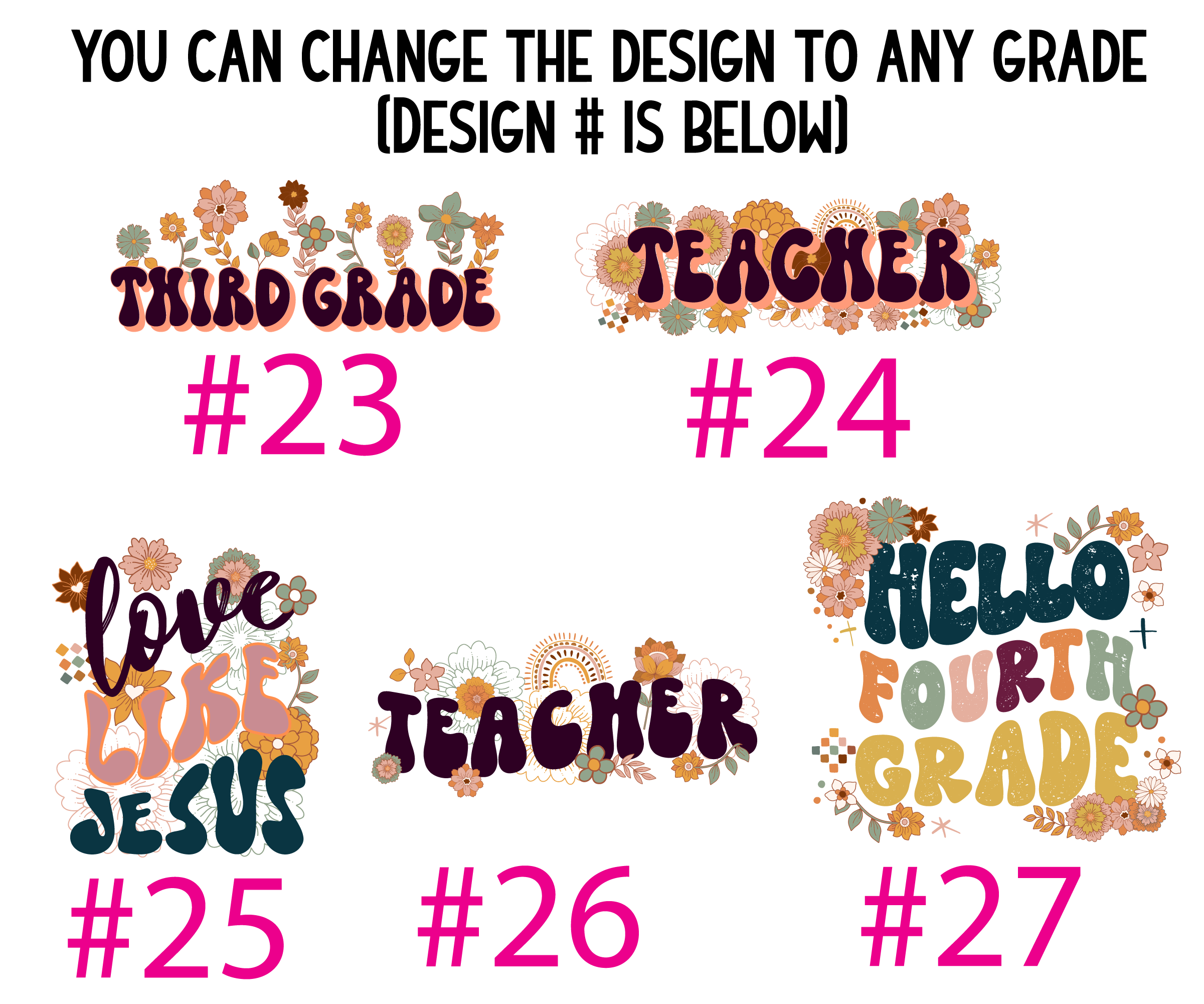 Customizable Grade Back to School Shirt