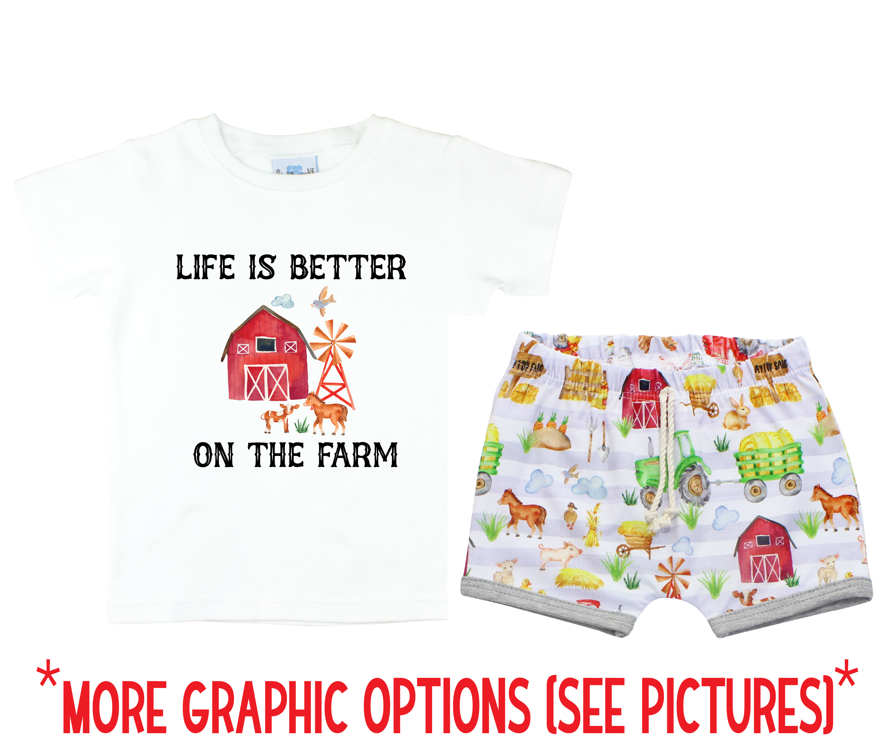 Farm Boy Toddler Short Outfit