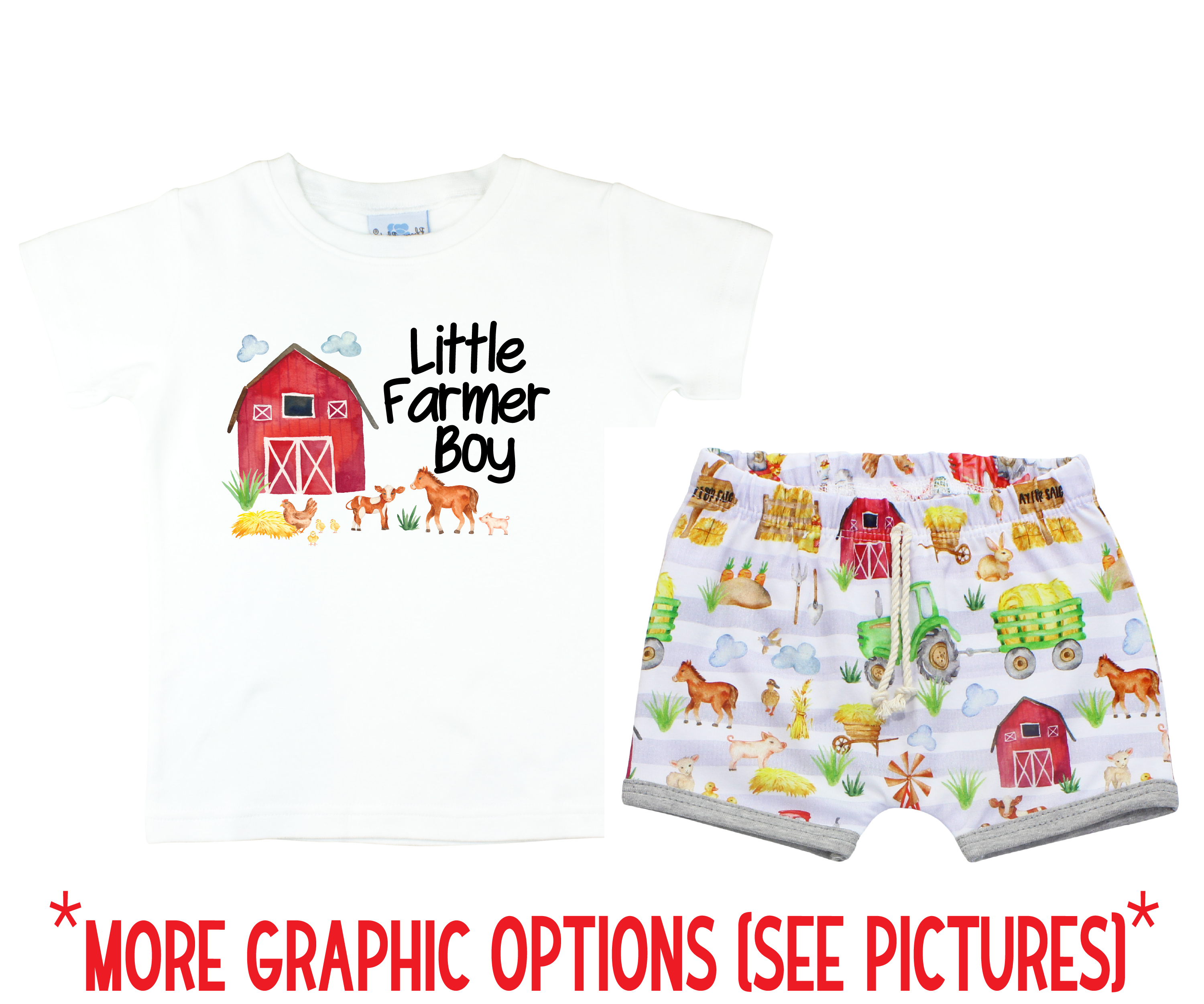 Farm Boy Toddler Short Outfit
