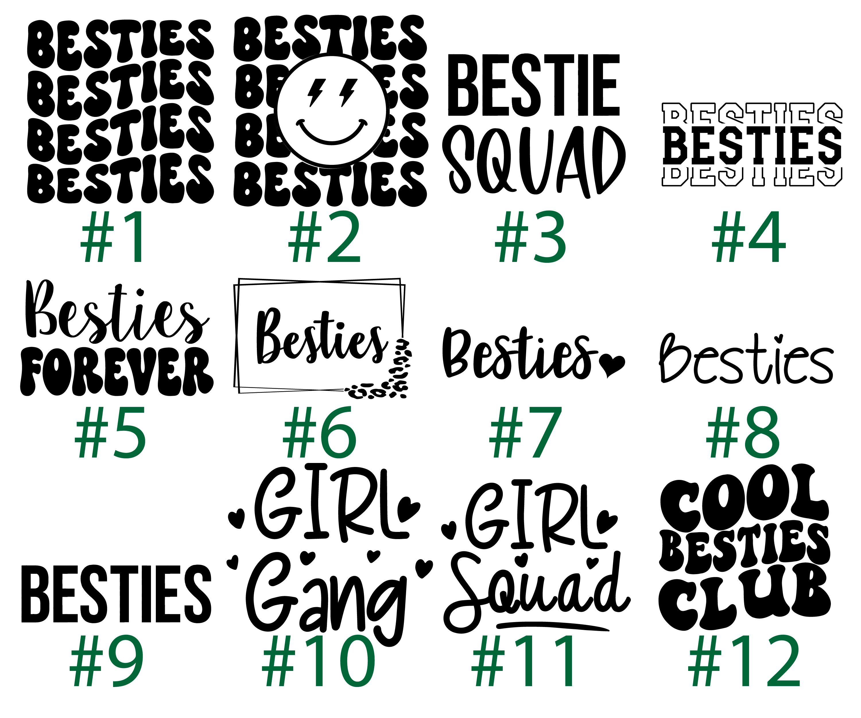 Besties Girl Tie Dye BFF Matching Shirts