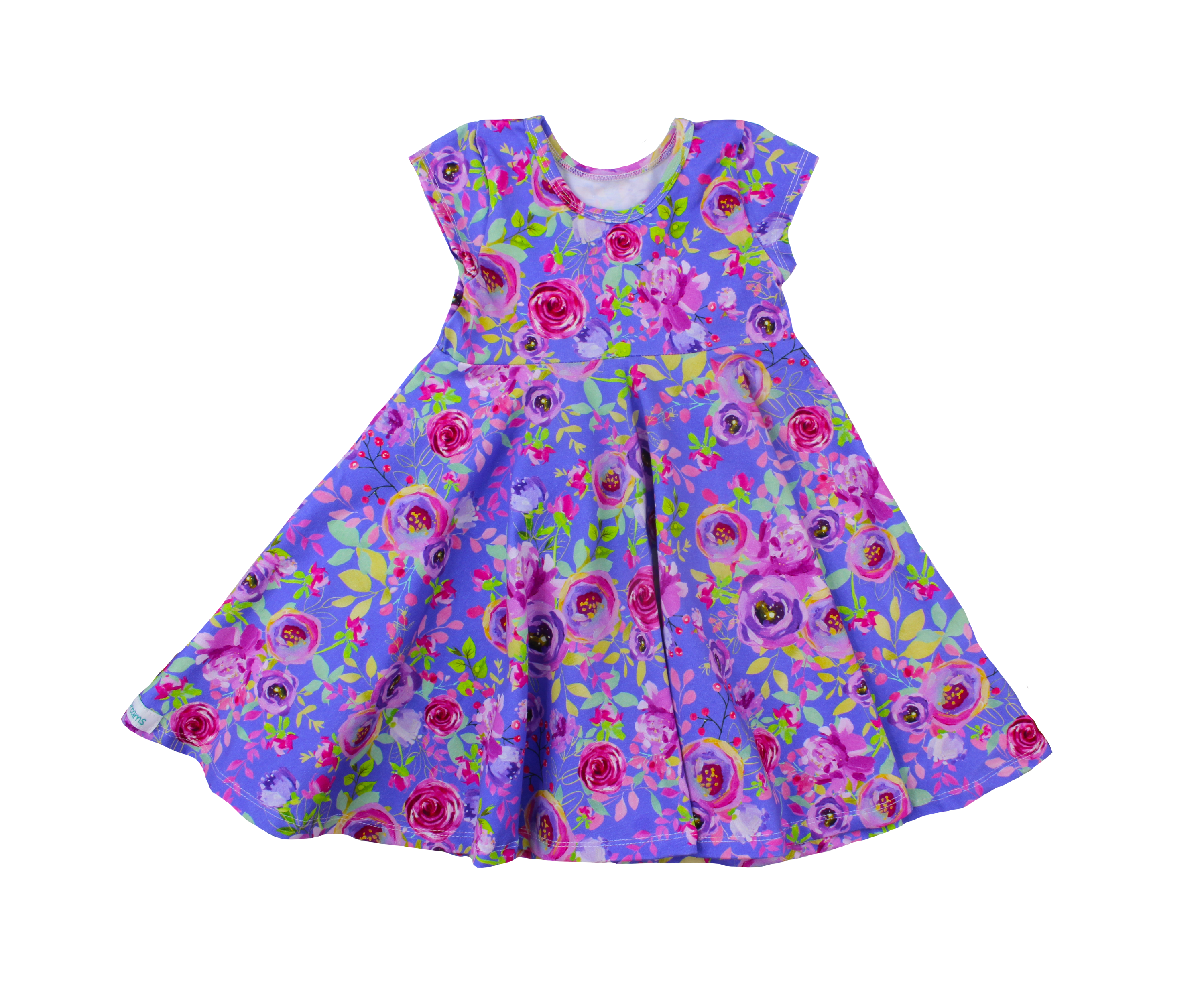 Short Sleeve Girls Easter Twirly Dress Summer Spring