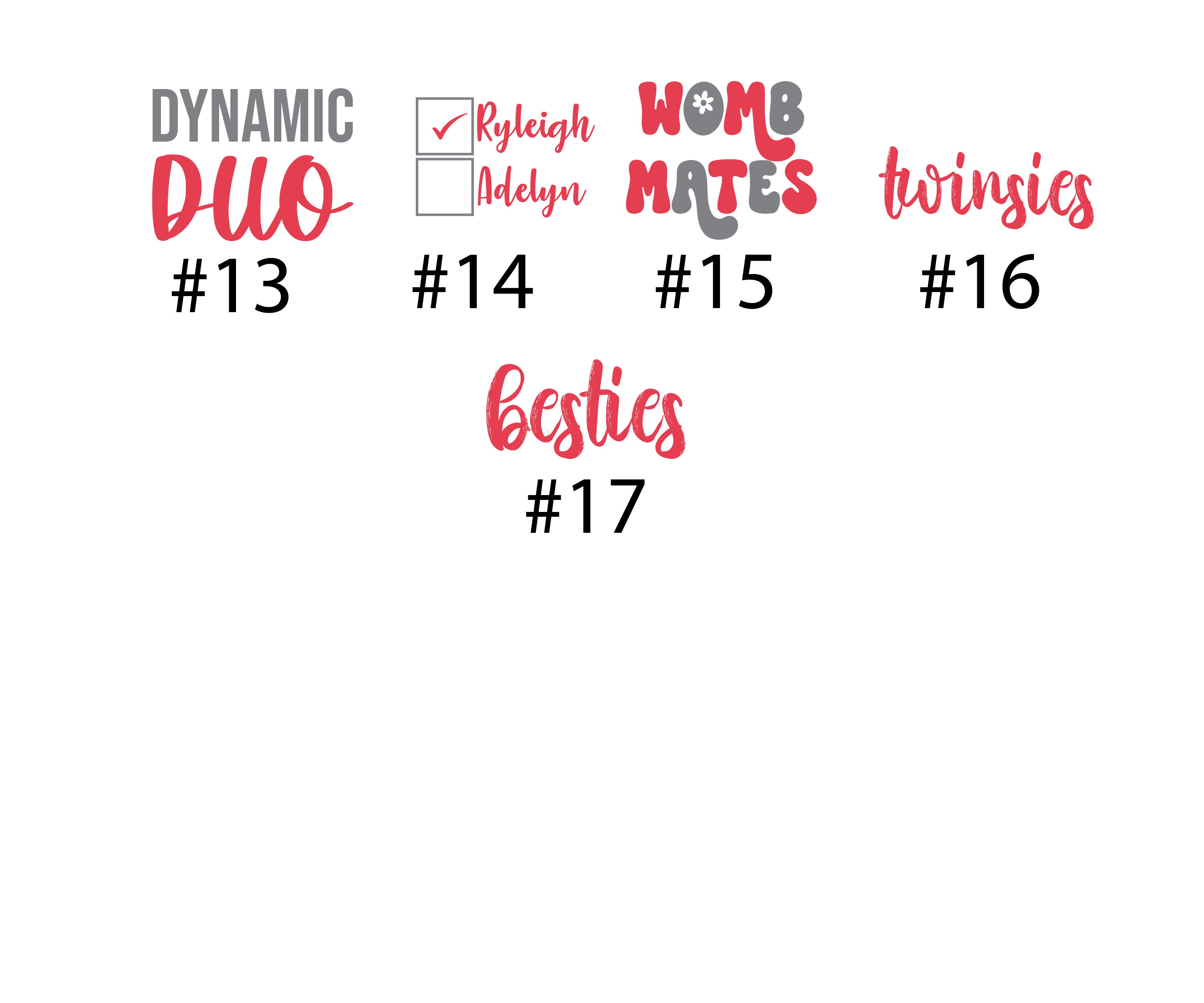 Twin Pink Stripes Outfit Dynamic Duo Oldest Youngest Friends Forever Baby Coming Home Outfit