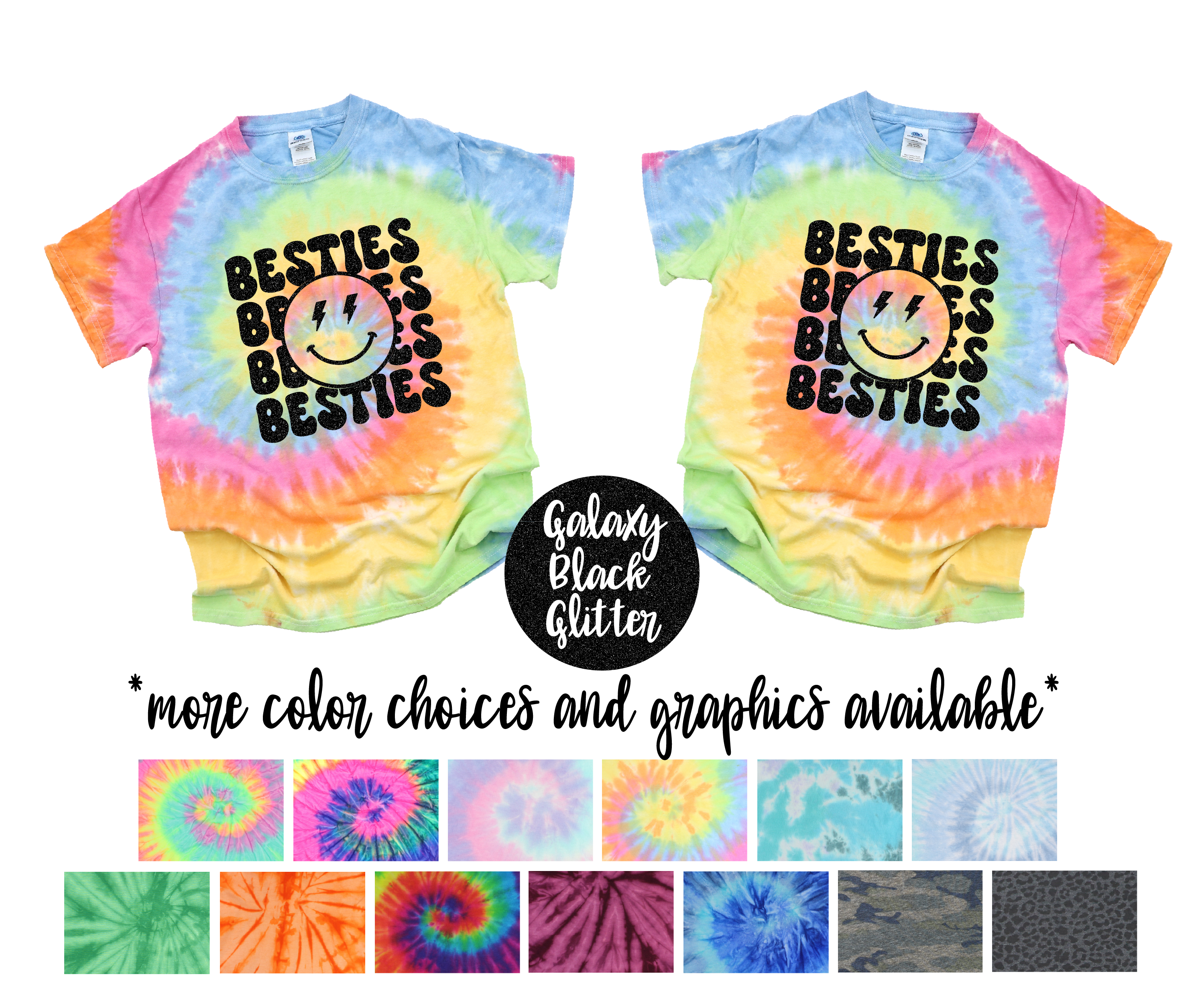 Besties Girl Tie Dye BFF Matching Shirts