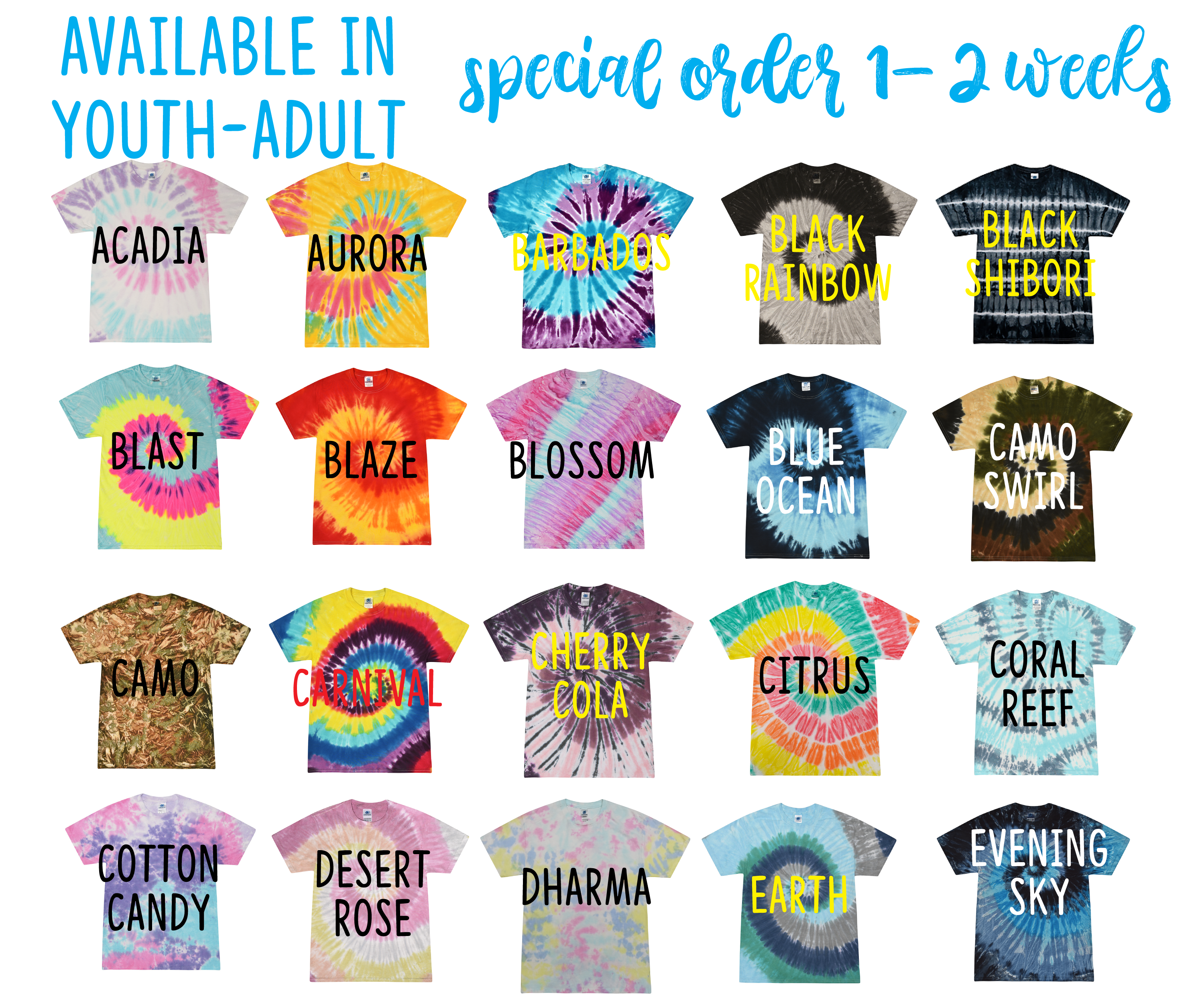 Custom Tie Dye Shirt Special Order Tie Dye