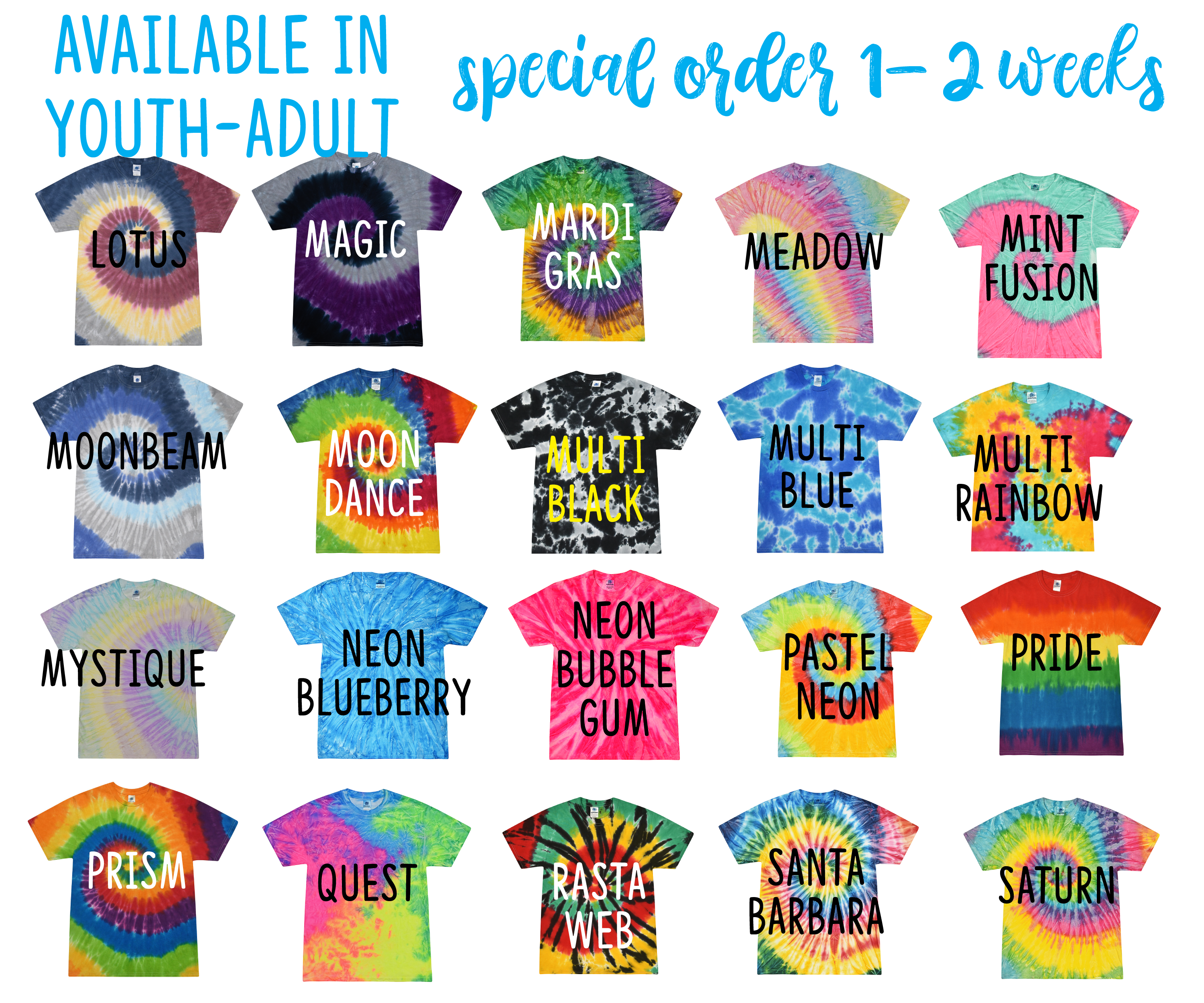 Custom Tie Dye Shirt Special Order Tie Dye