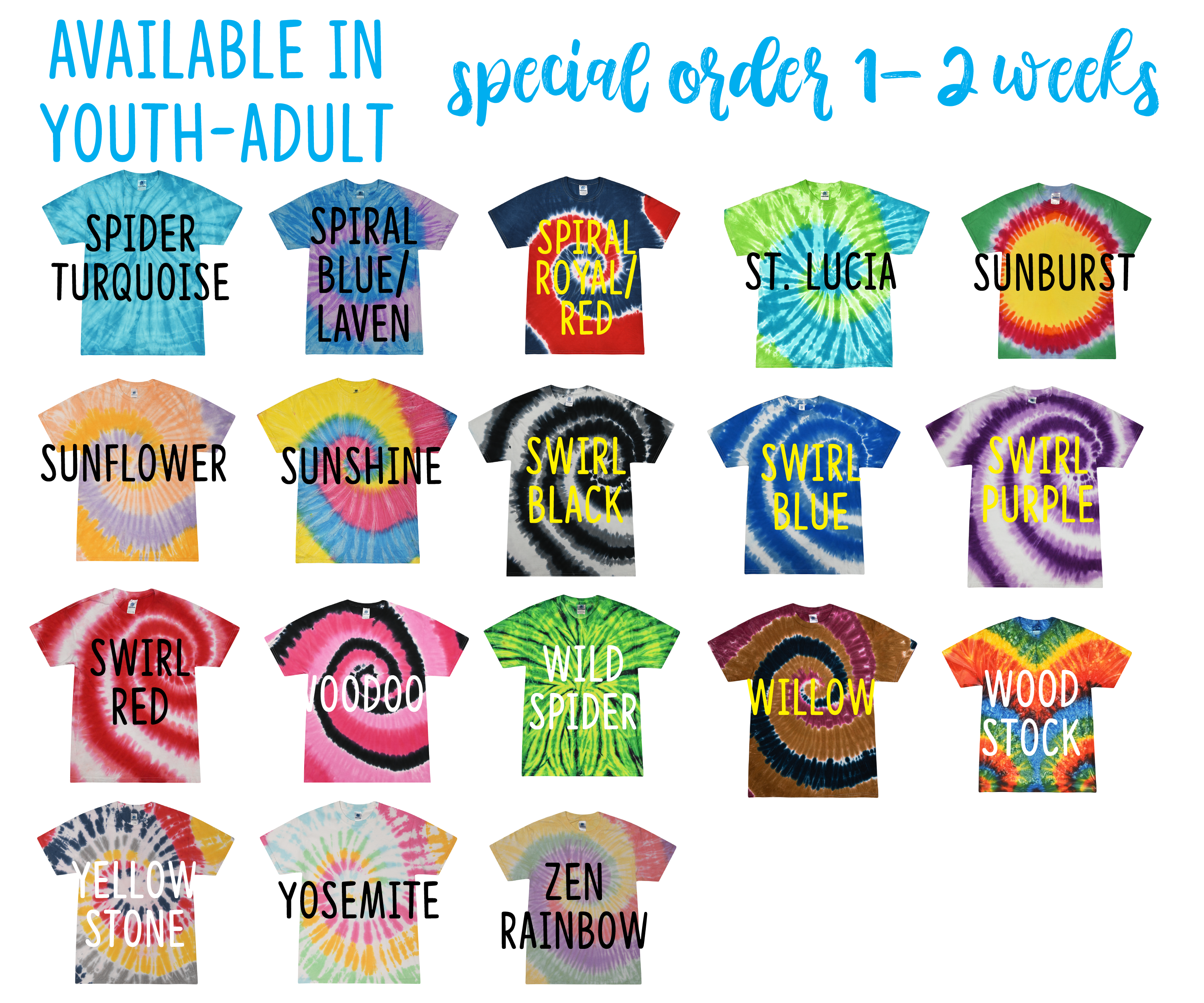 Custom Tie Dye Shirt Special Order Tie Dye