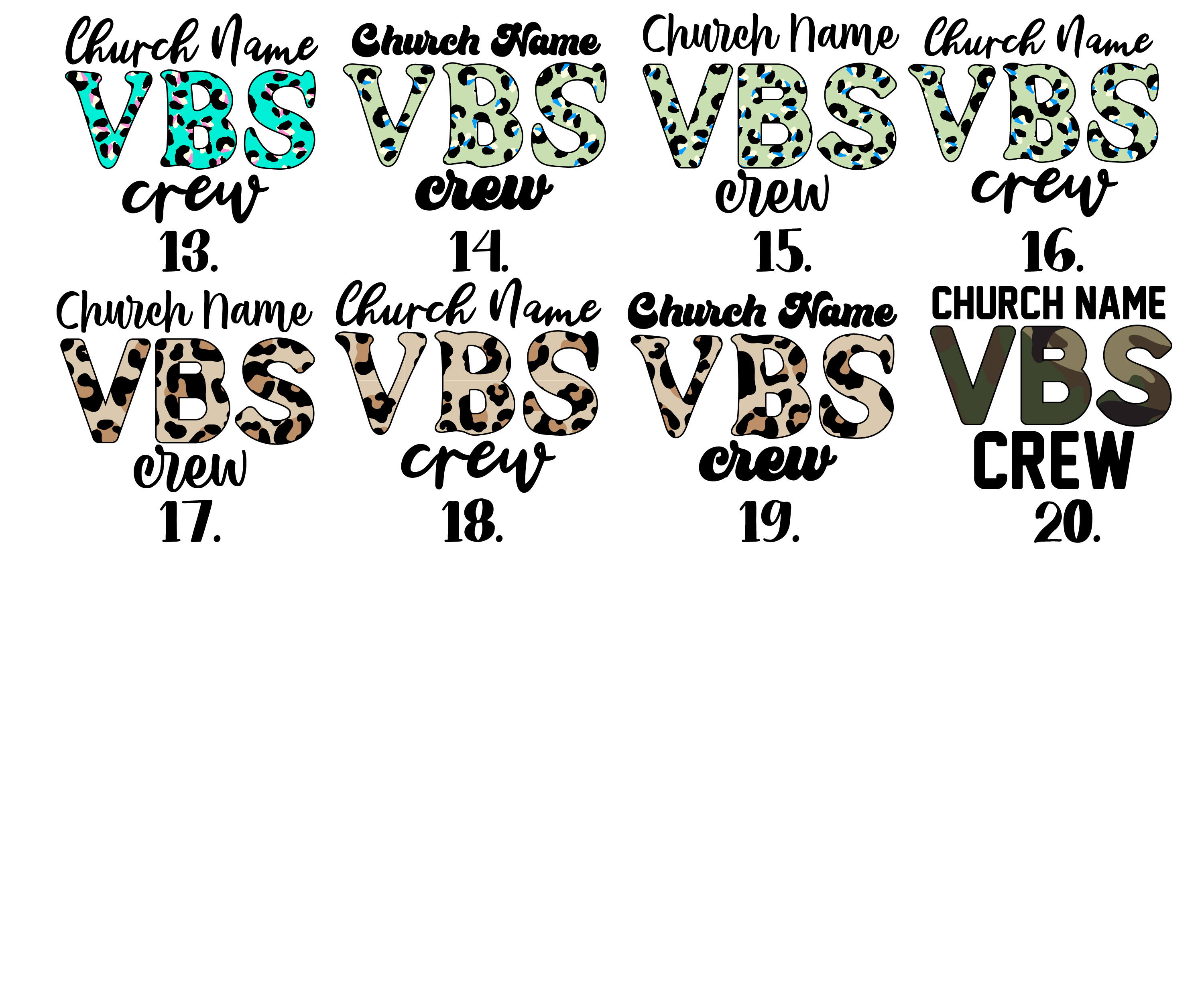 VBS Custom Church Name Vacation Bible School Team Leader Shirts