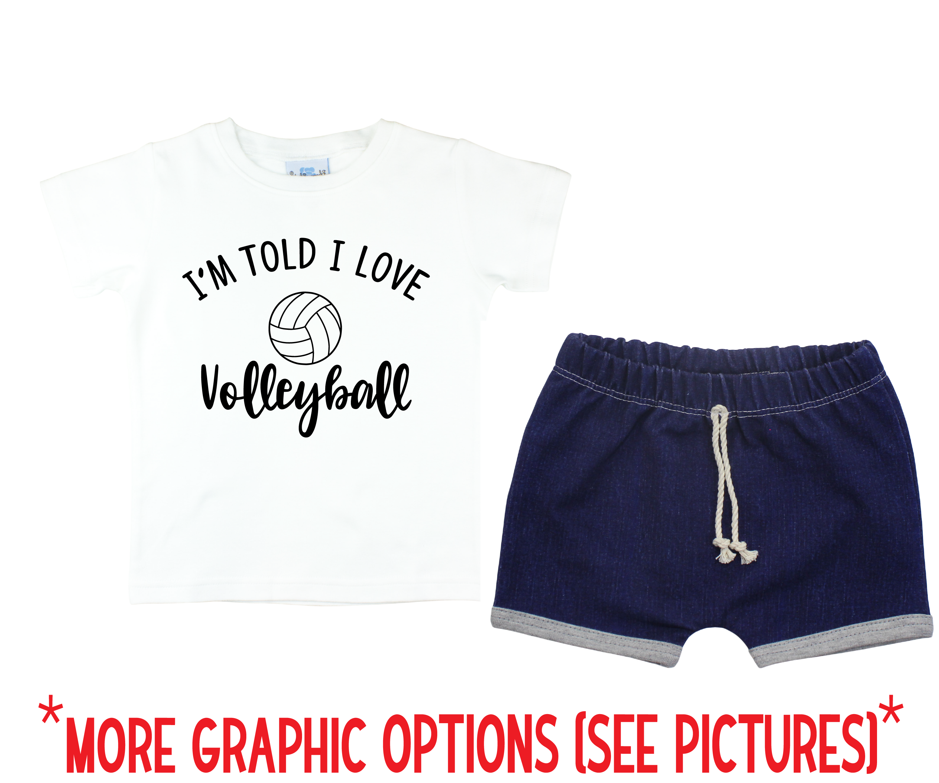 Unisex Gray Volleyball Denim Short Outfit