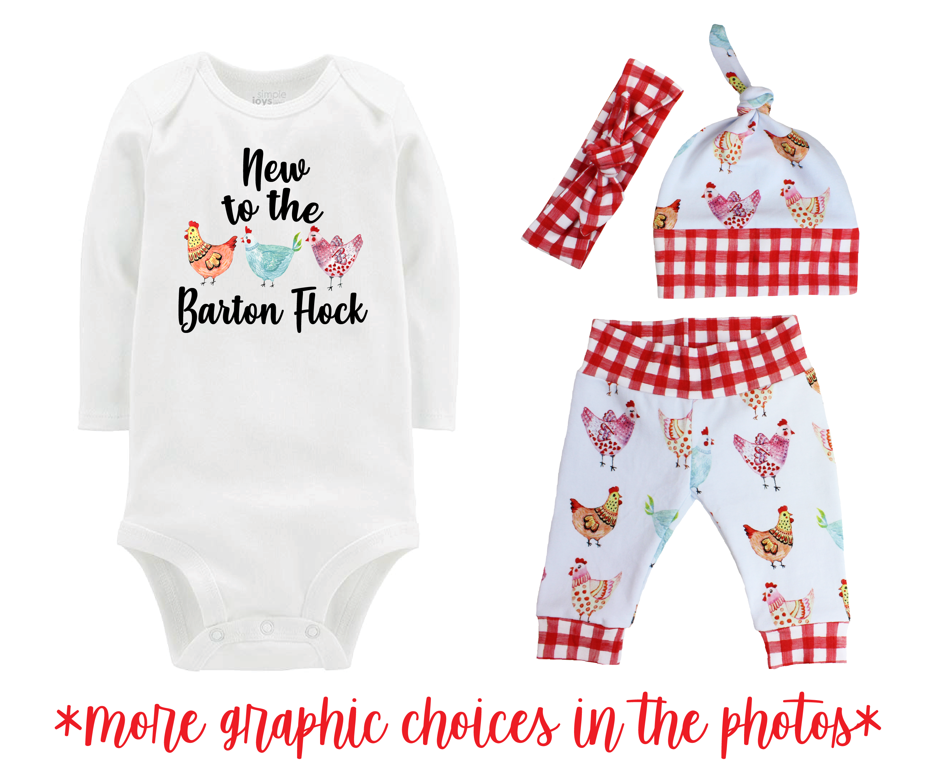 White Chicken Baby Girl Outfit