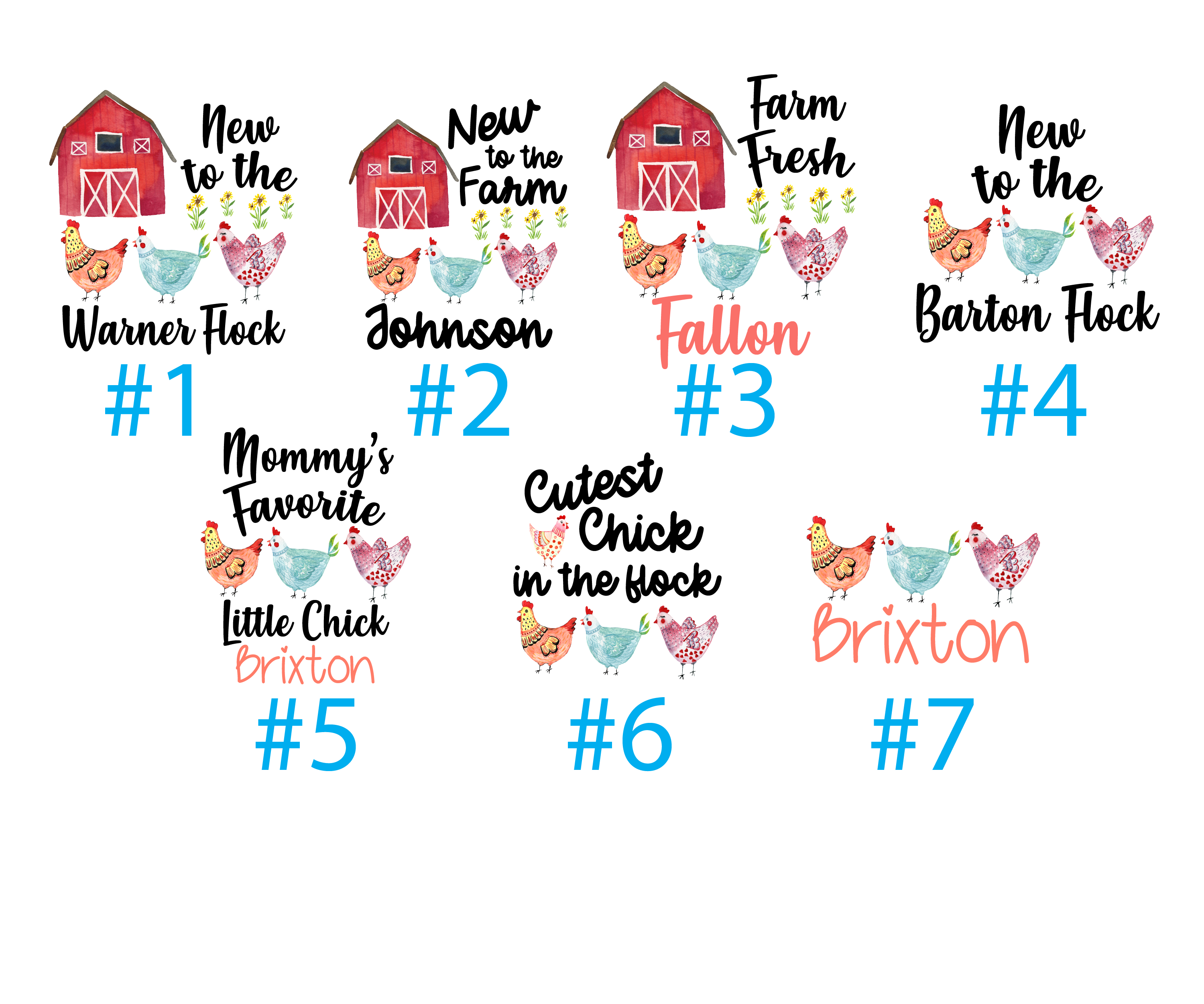 Coral Chicken Baby Girl Outfit