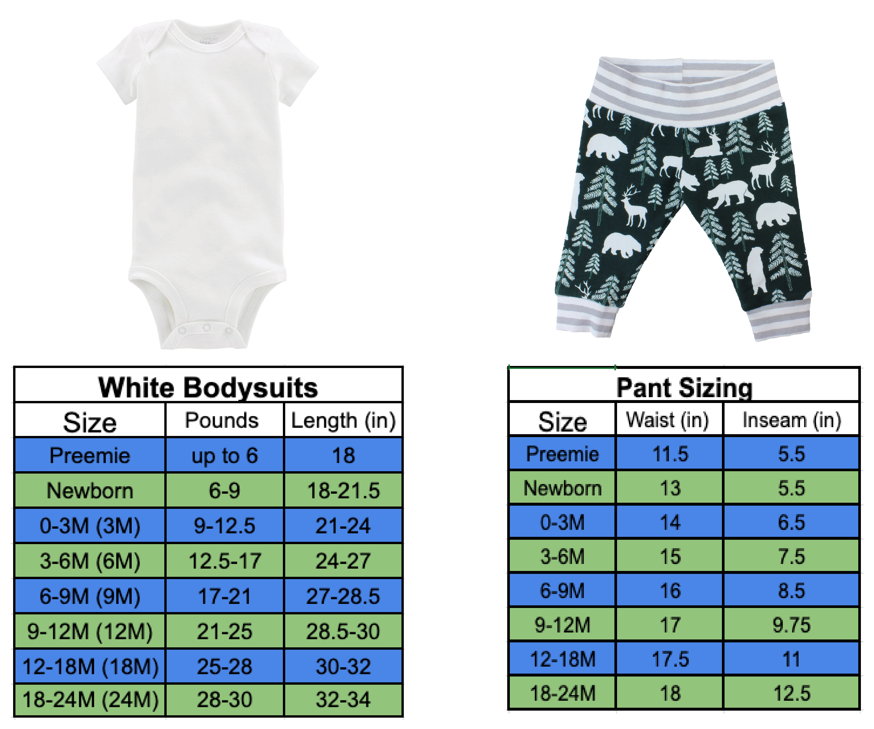 Forest Green Bear and Deer Outfit