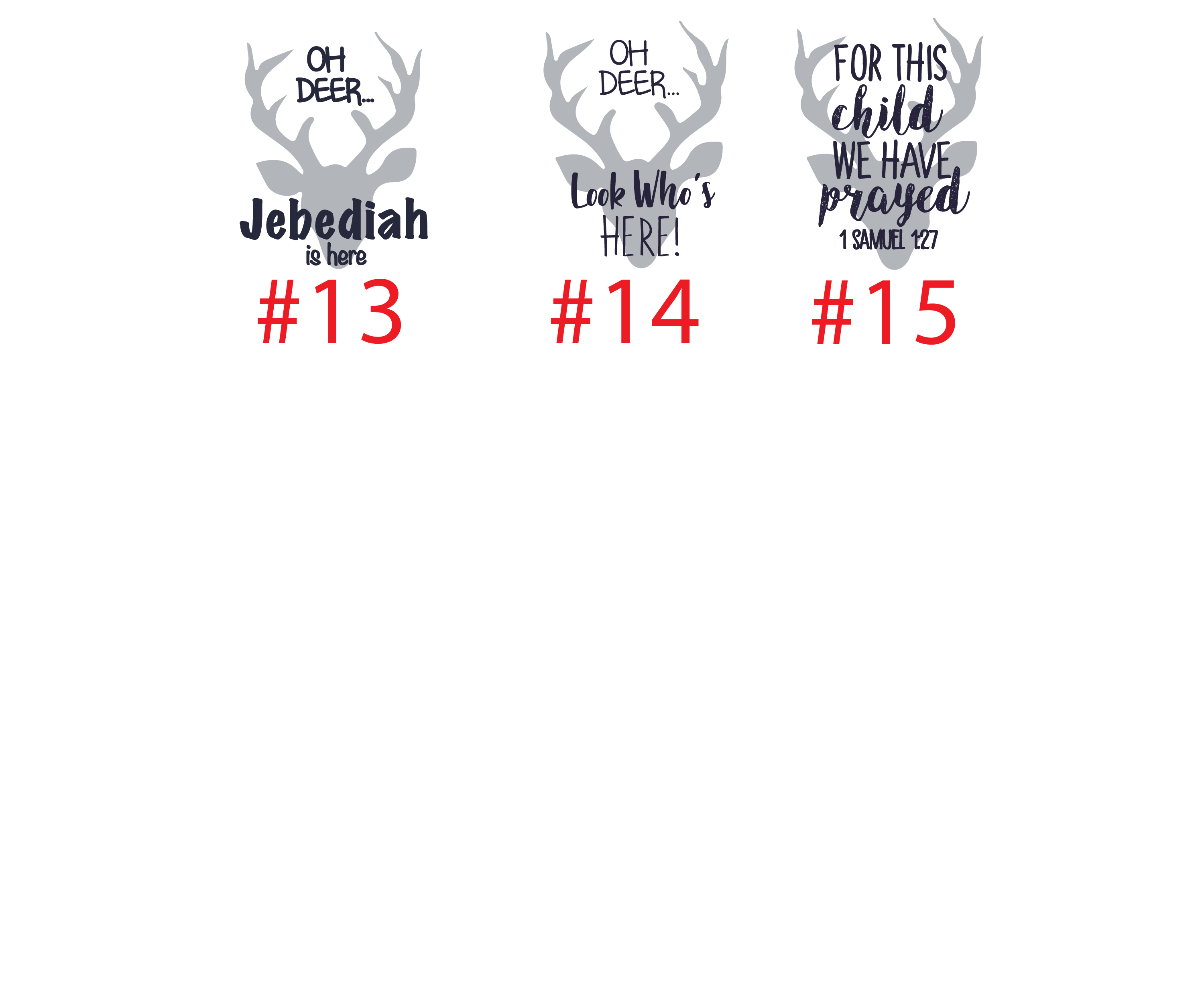 Navy Deer Baby Outfit