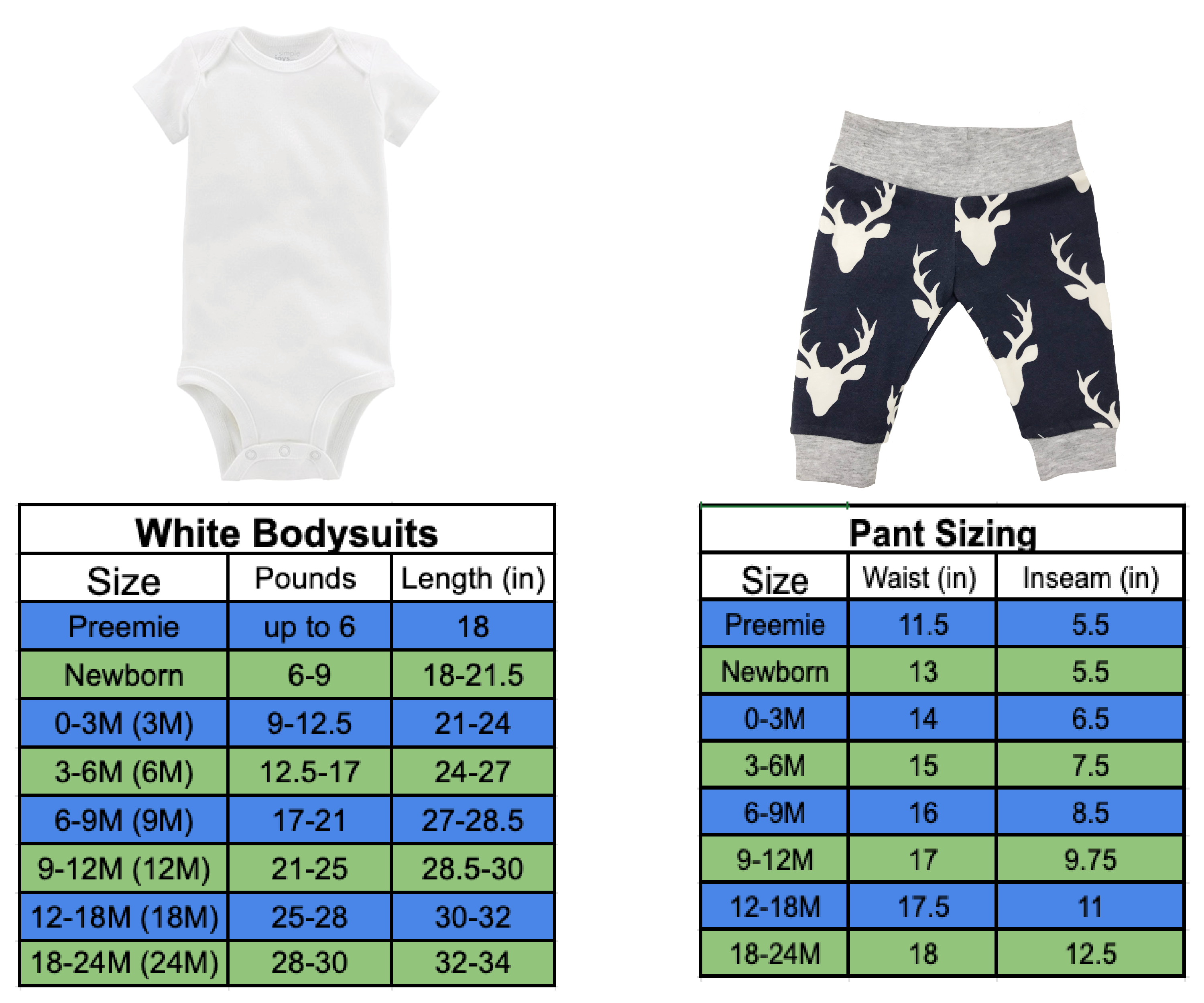 Navy Deer Baby Outfit
