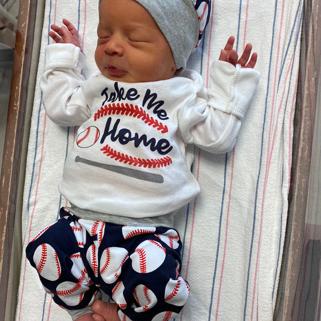 Baby Boy Navy Baseball Outfit