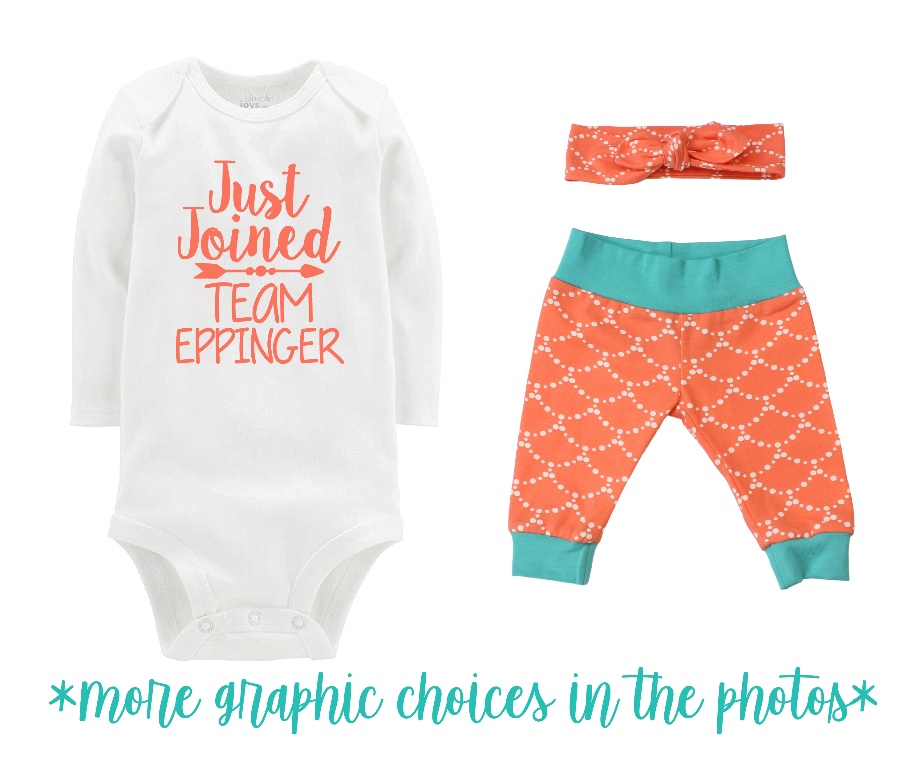 Coral Summer Baby Girl Outfit