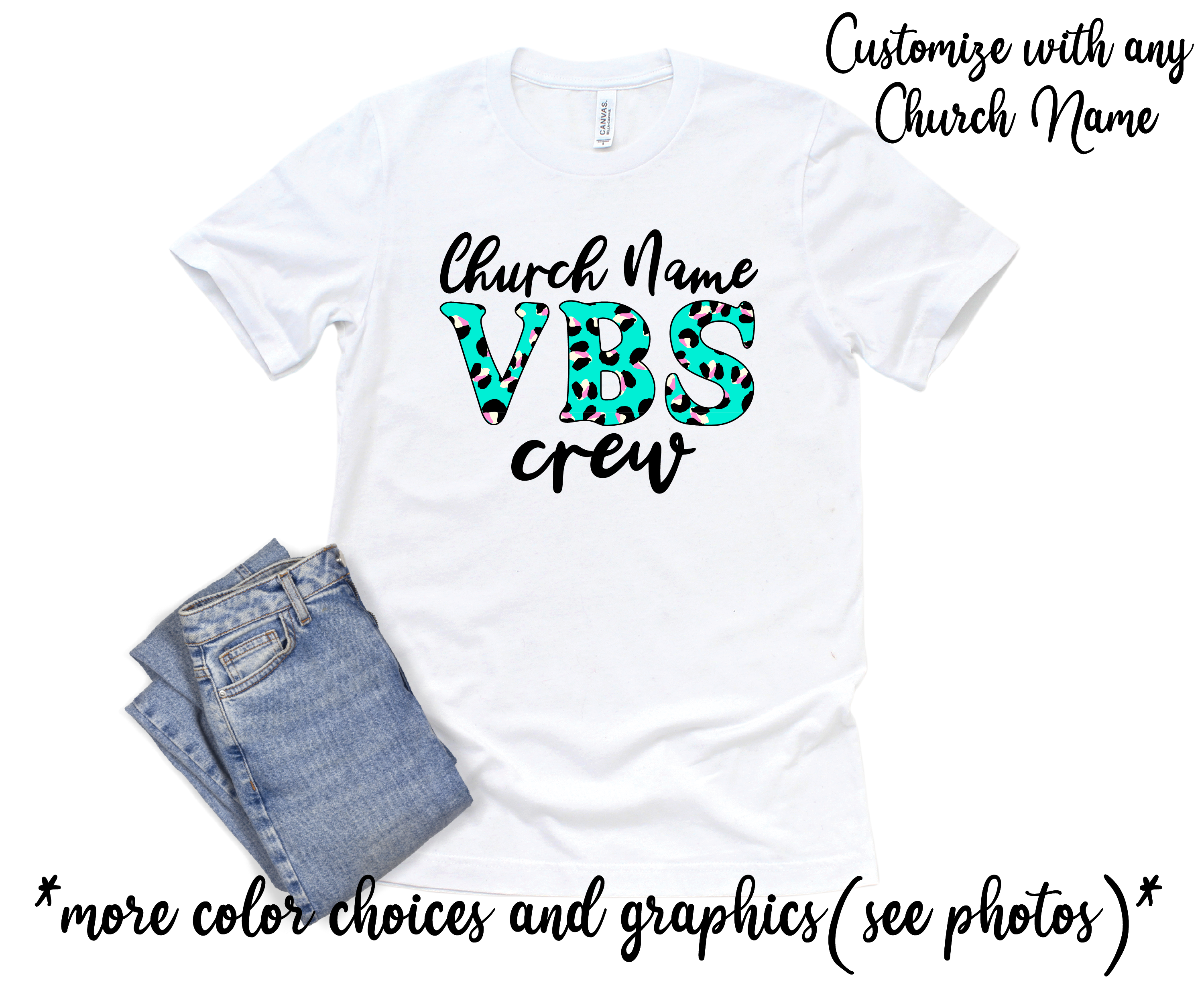VBS Custom Church Name Vacation Bible School Team Leader Shirts