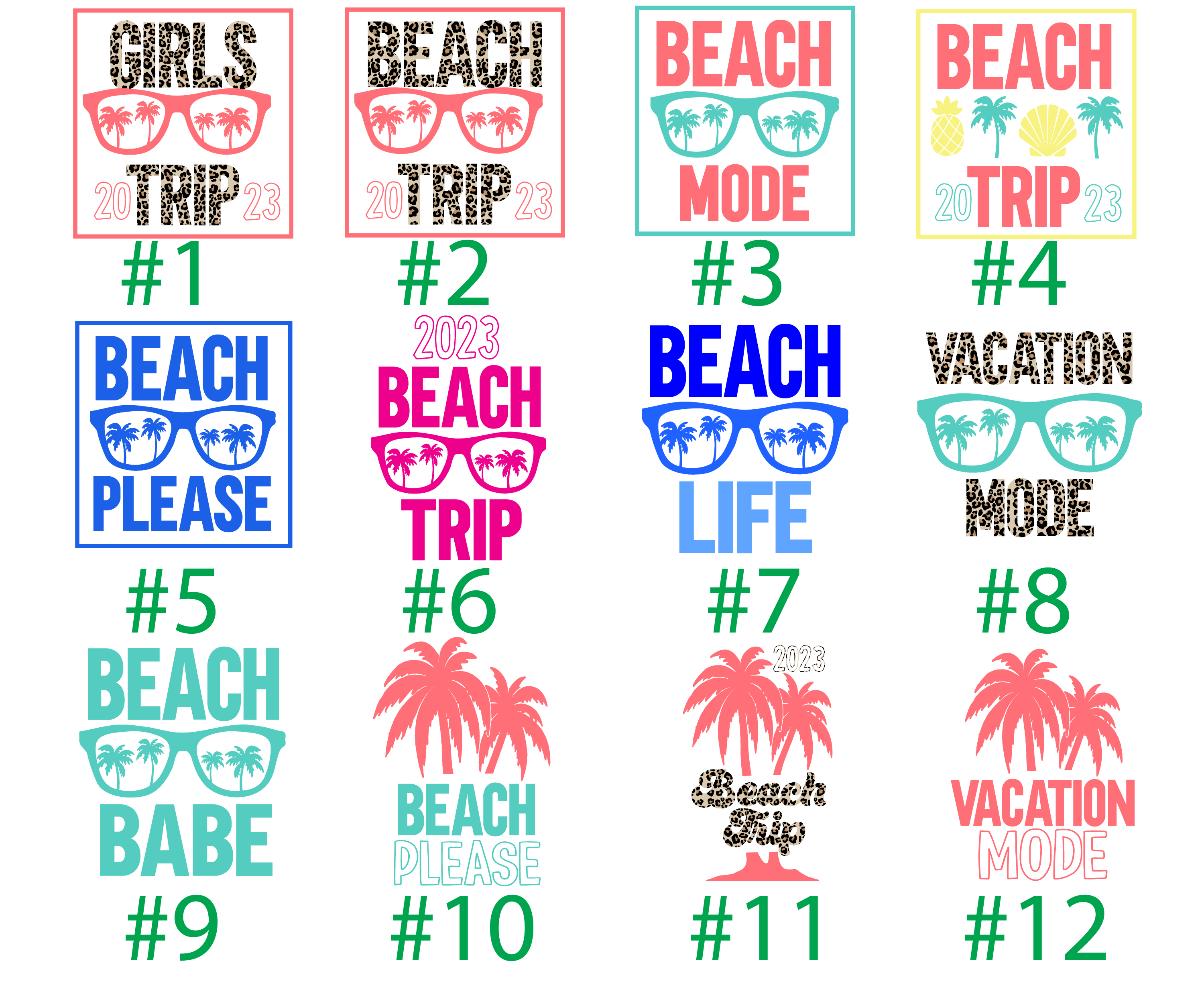 Beach Summer Family Vacation Matching Shirts