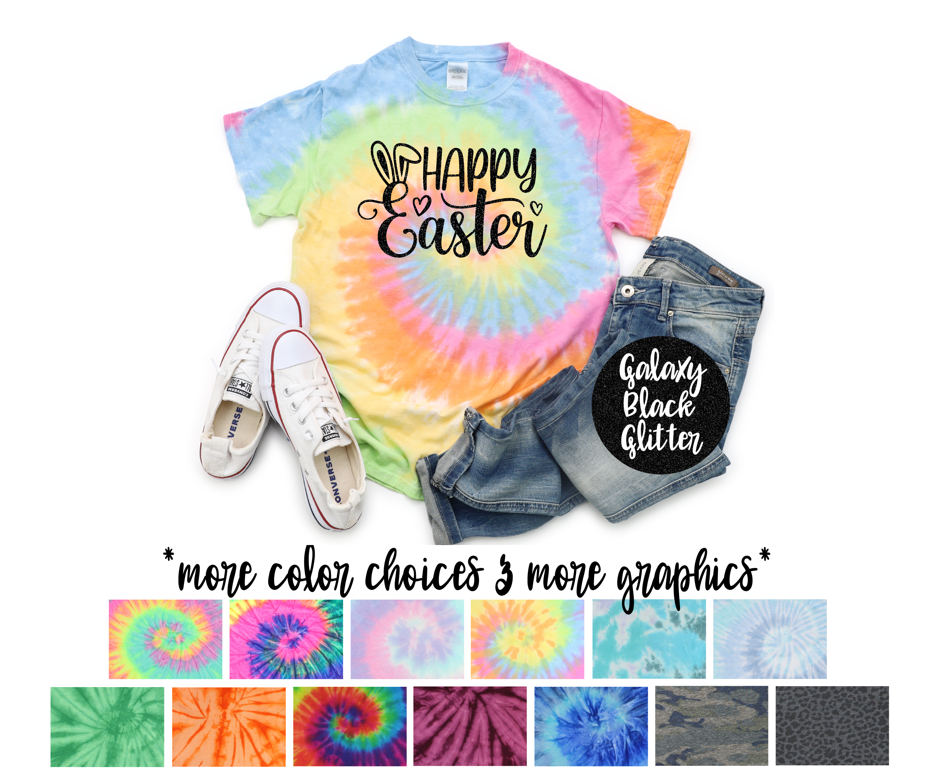 Bunny Easter Tie Dye Shirt Infant Toddler Youth Adult