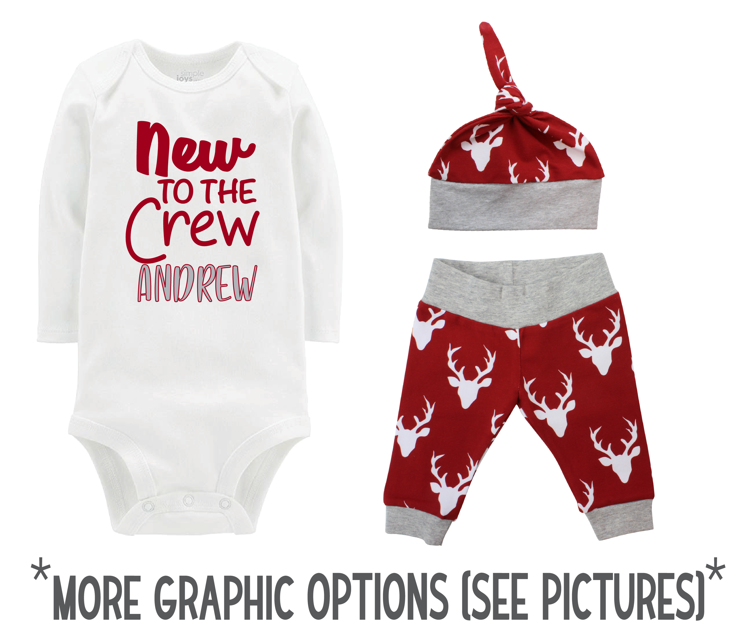 Red Deer Baby Boy Outfit