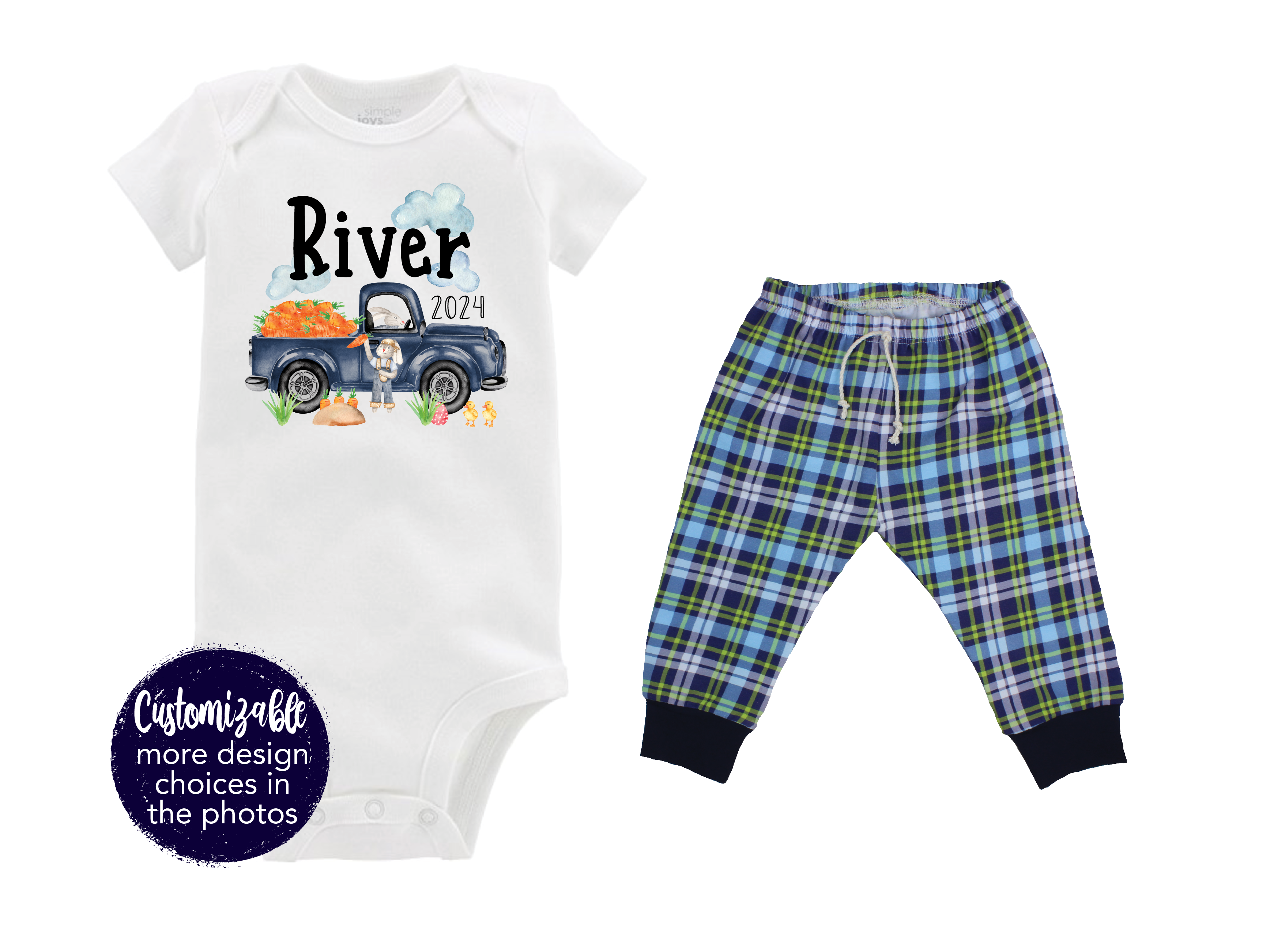 Boy Easter Outfit Plaid Pant Baby Boy Outfit