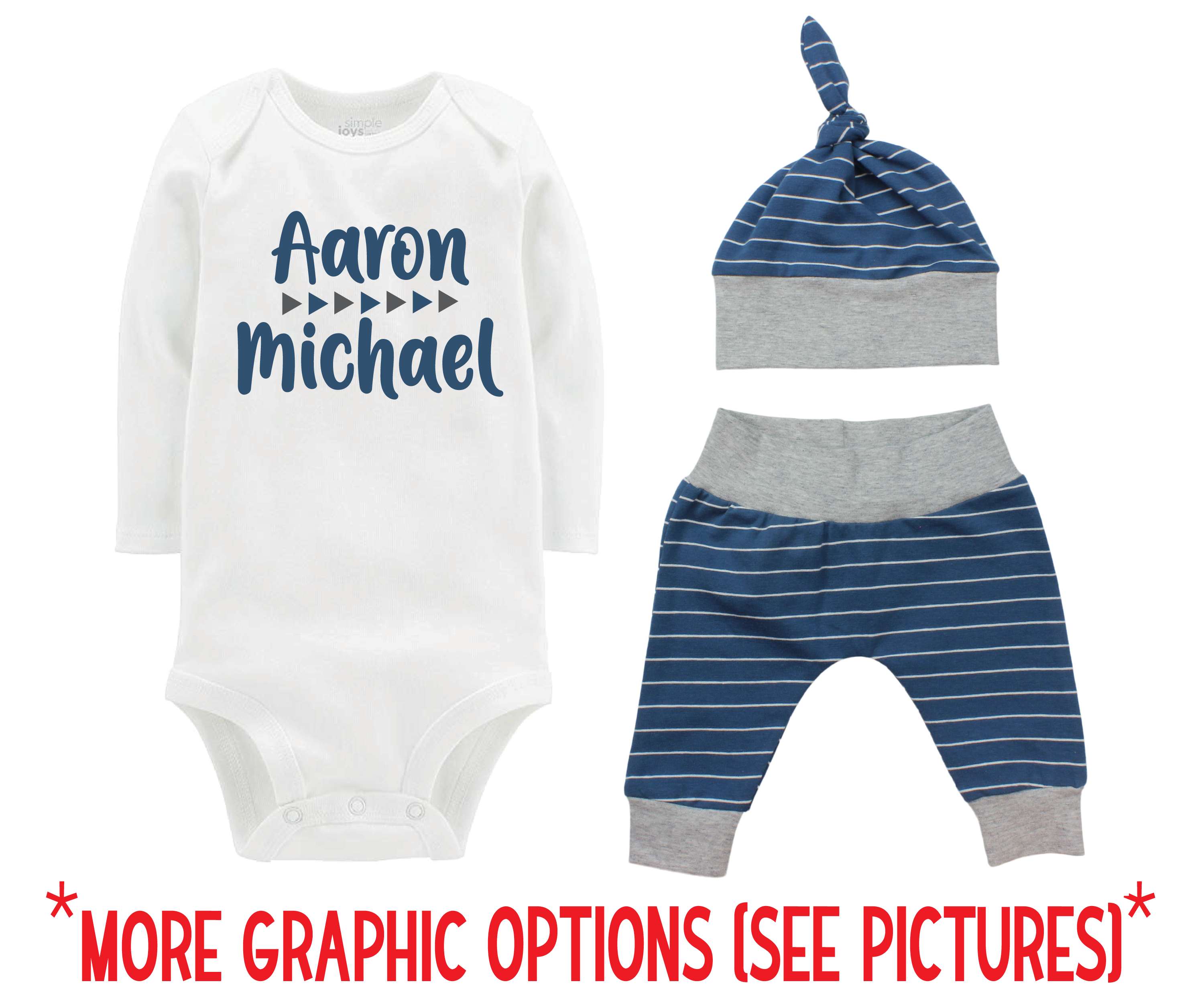 Baby Boy Blue Stripe Outfit