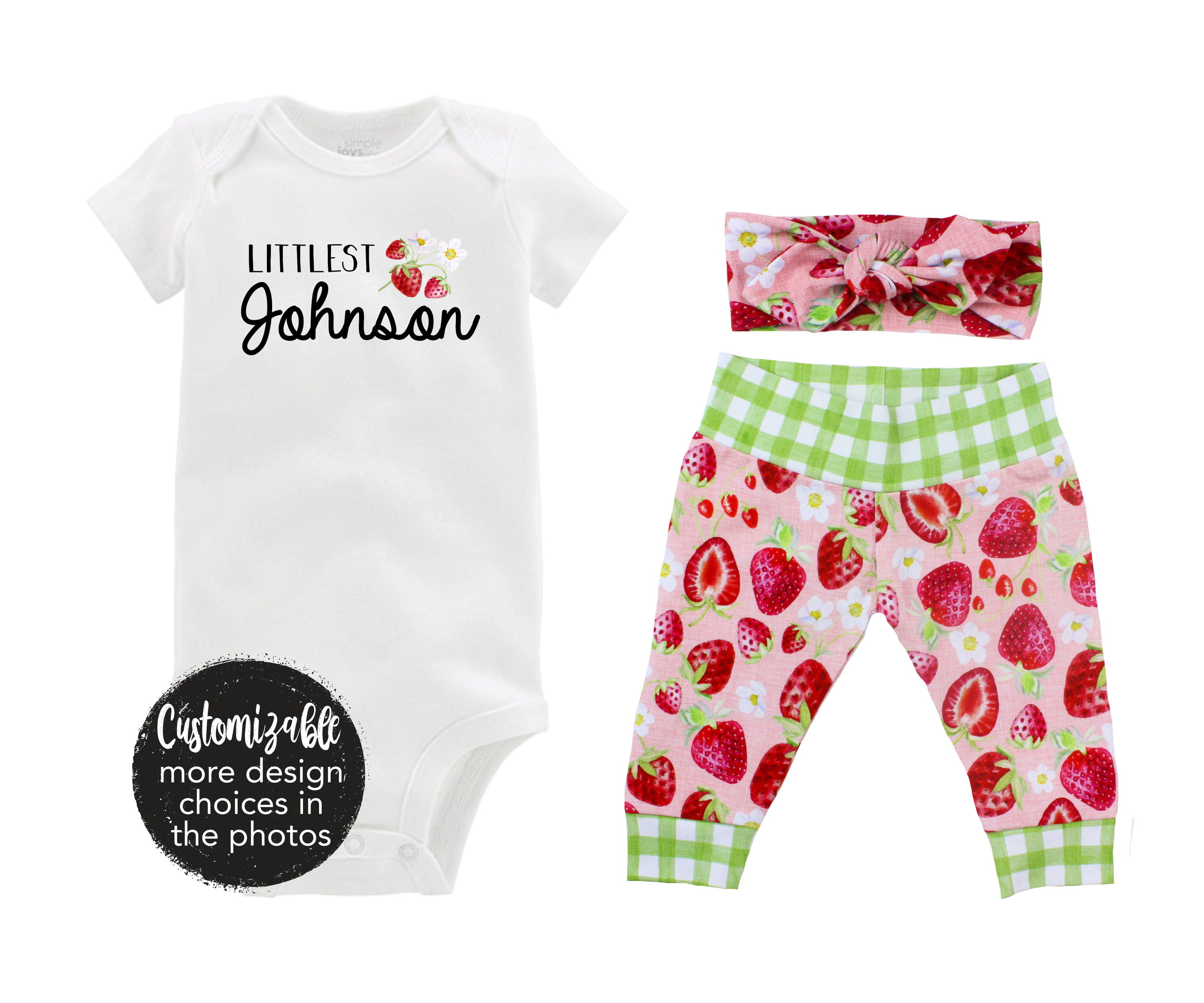 My Berry First Birthday Red Strawberry Baby Girl Outfit