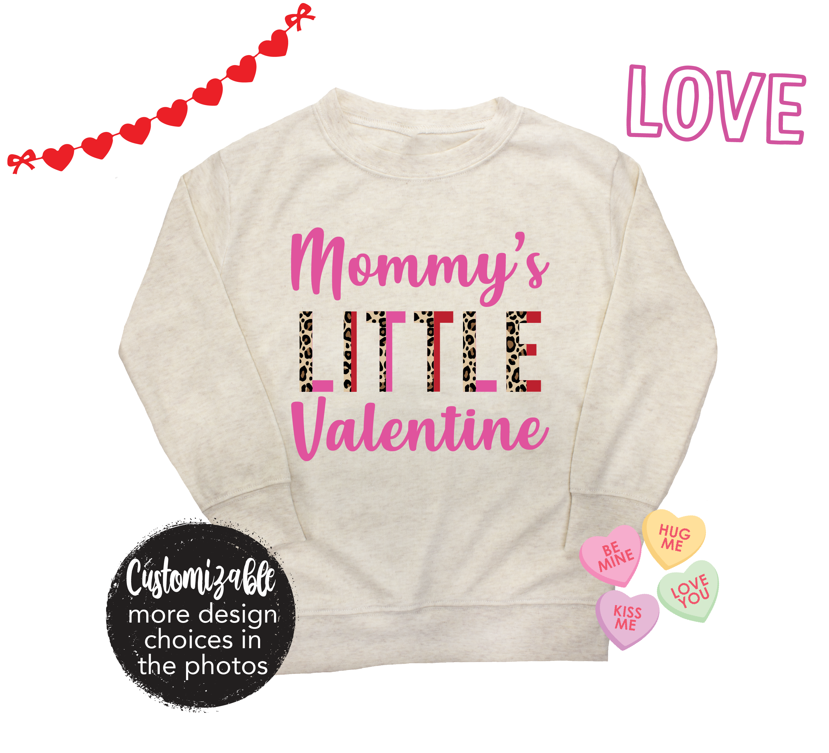 Mommy's Little Valentine Shirt Infant Toddler Youth Valentine's Day Shirt