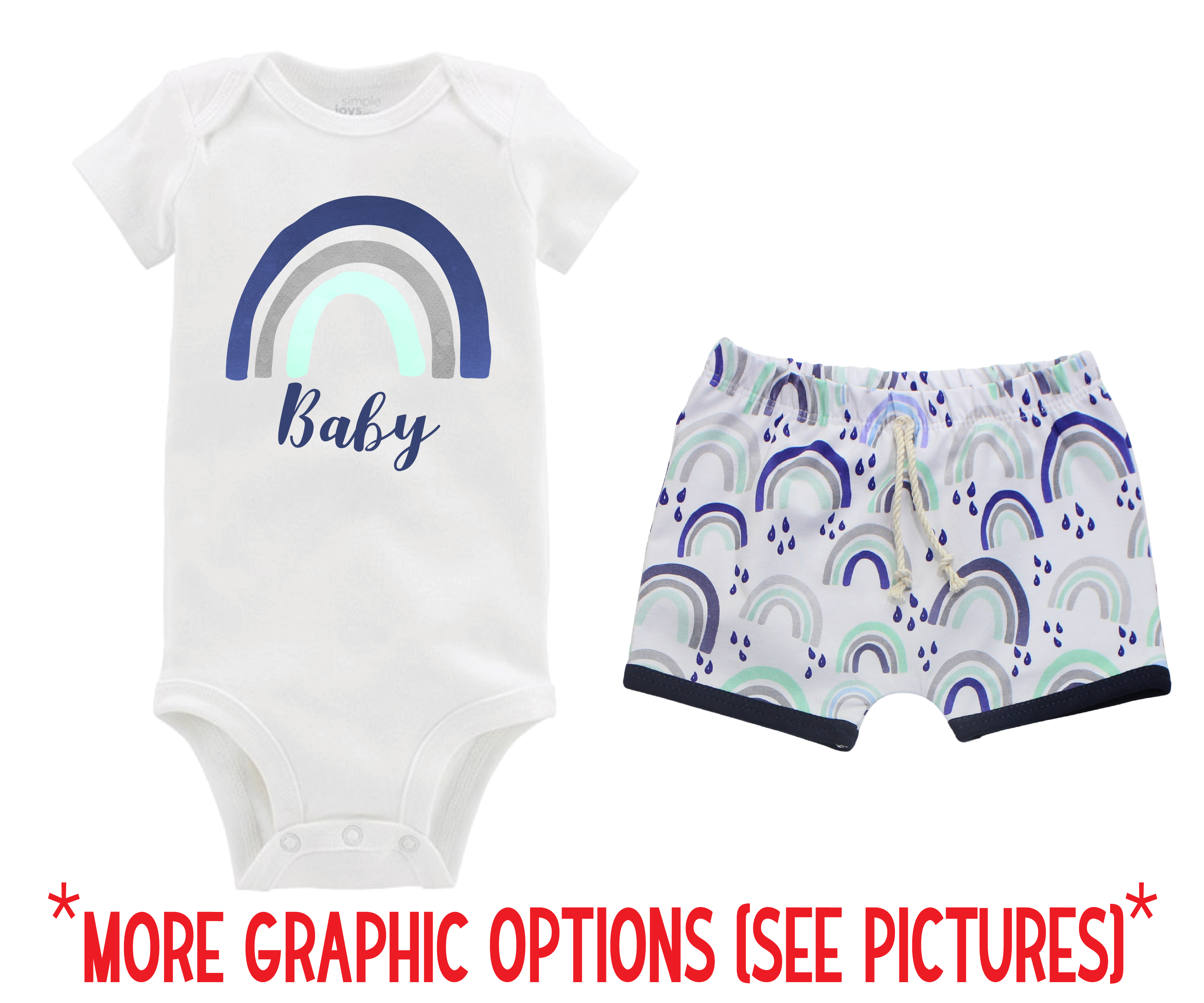 Boy Rainbow Toddler Short Outfit