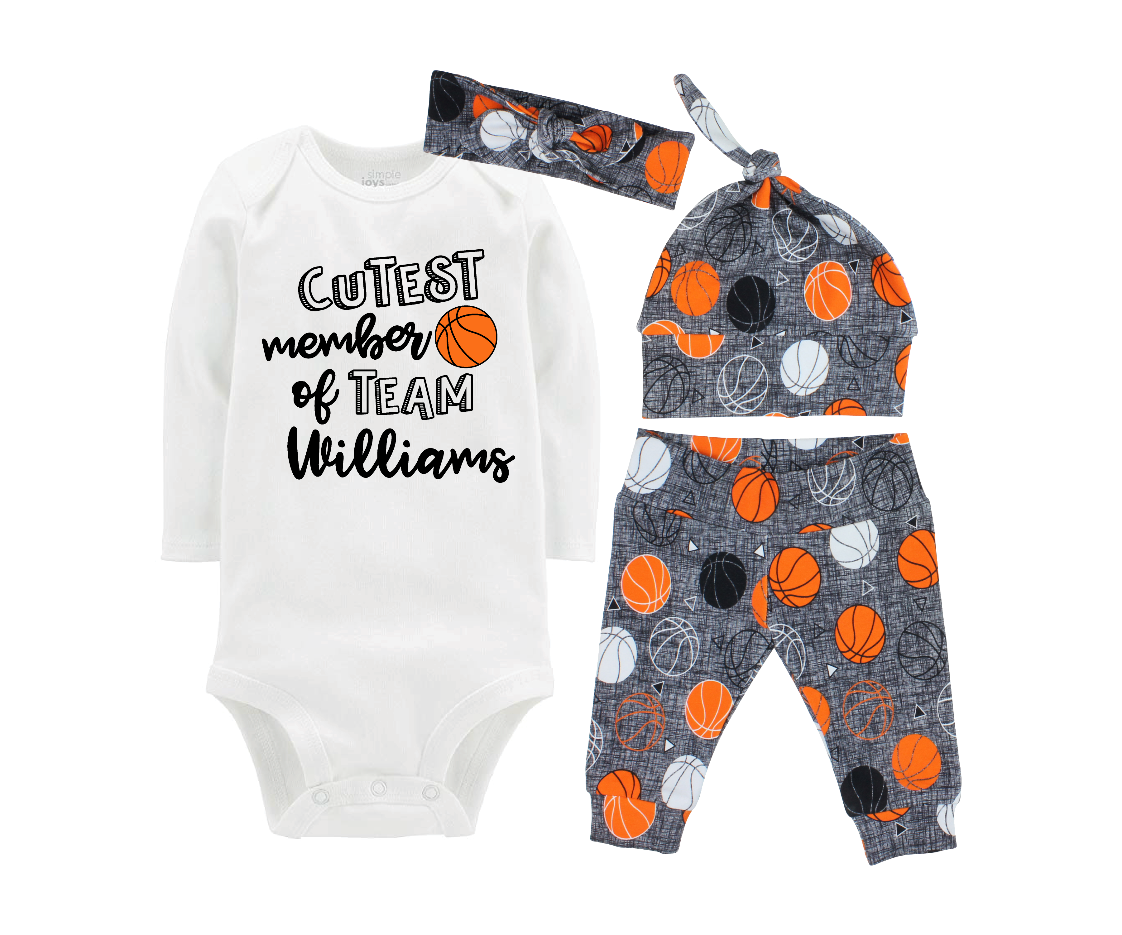 Unisex Basketball Baby Outfit