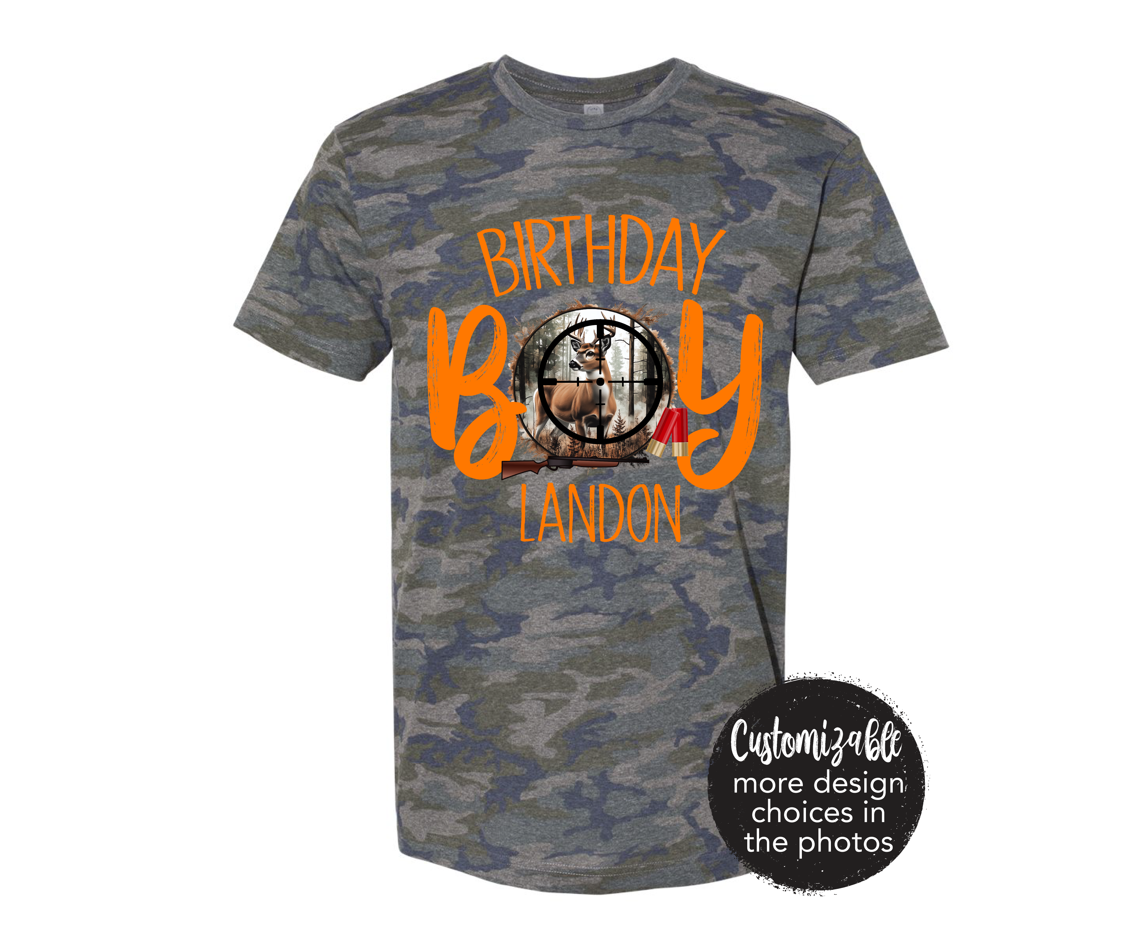 Birthday Boy CUSTOM Age Duck or Deer Hunting Shirt