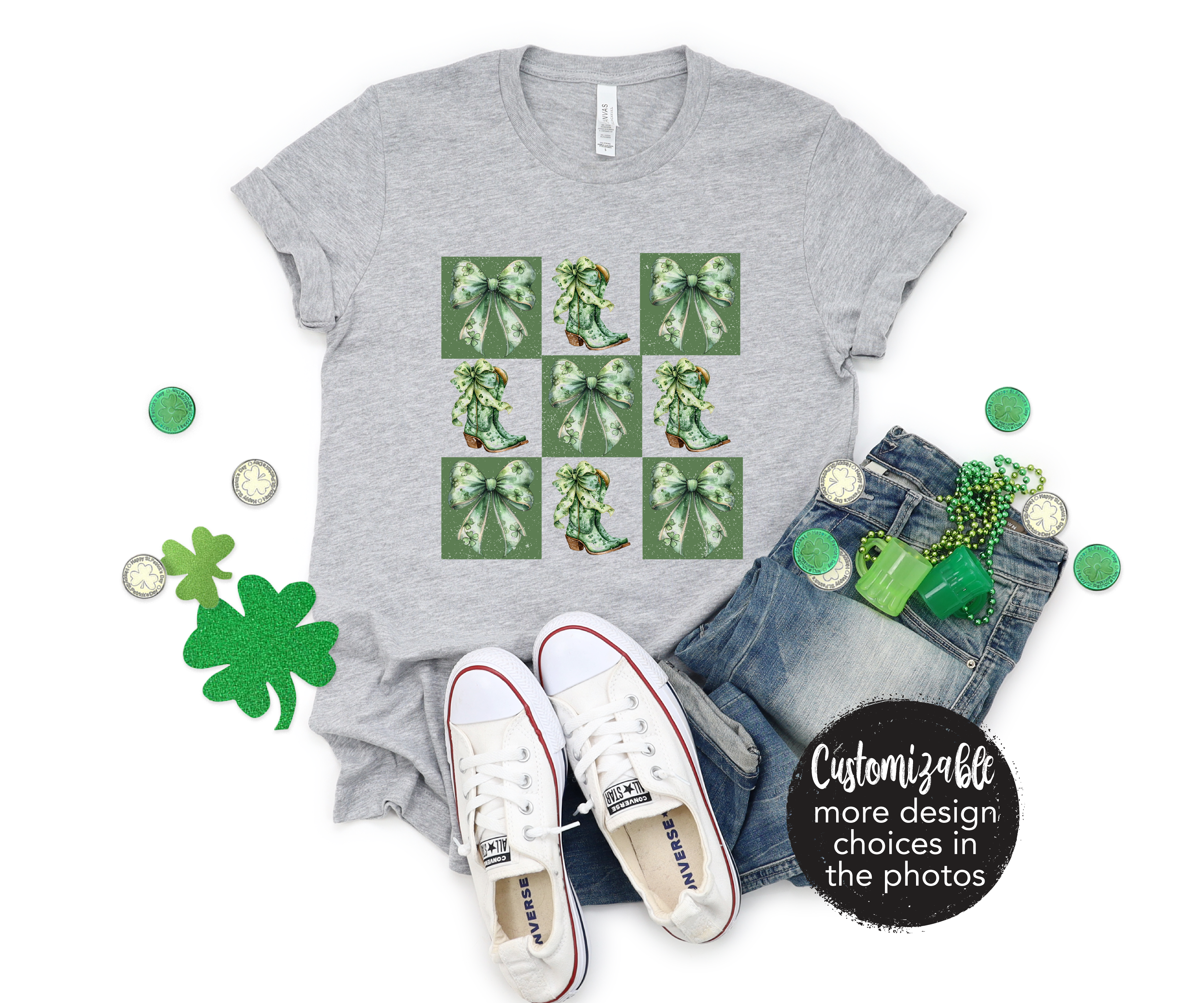 Shamrock Bow Shirt St. Patrick's Day