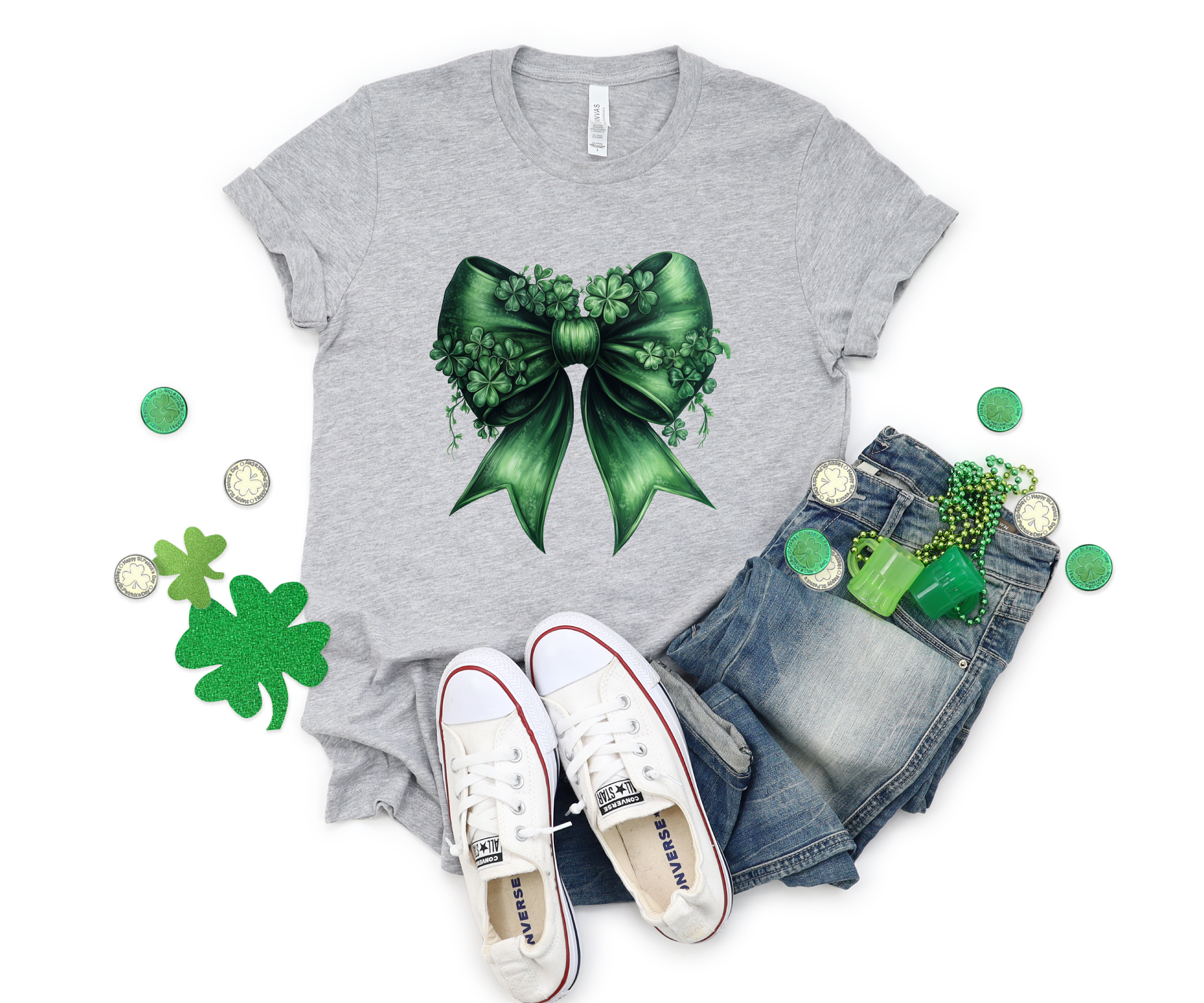 Shamrock Bow Shirt St. Patrick's Day