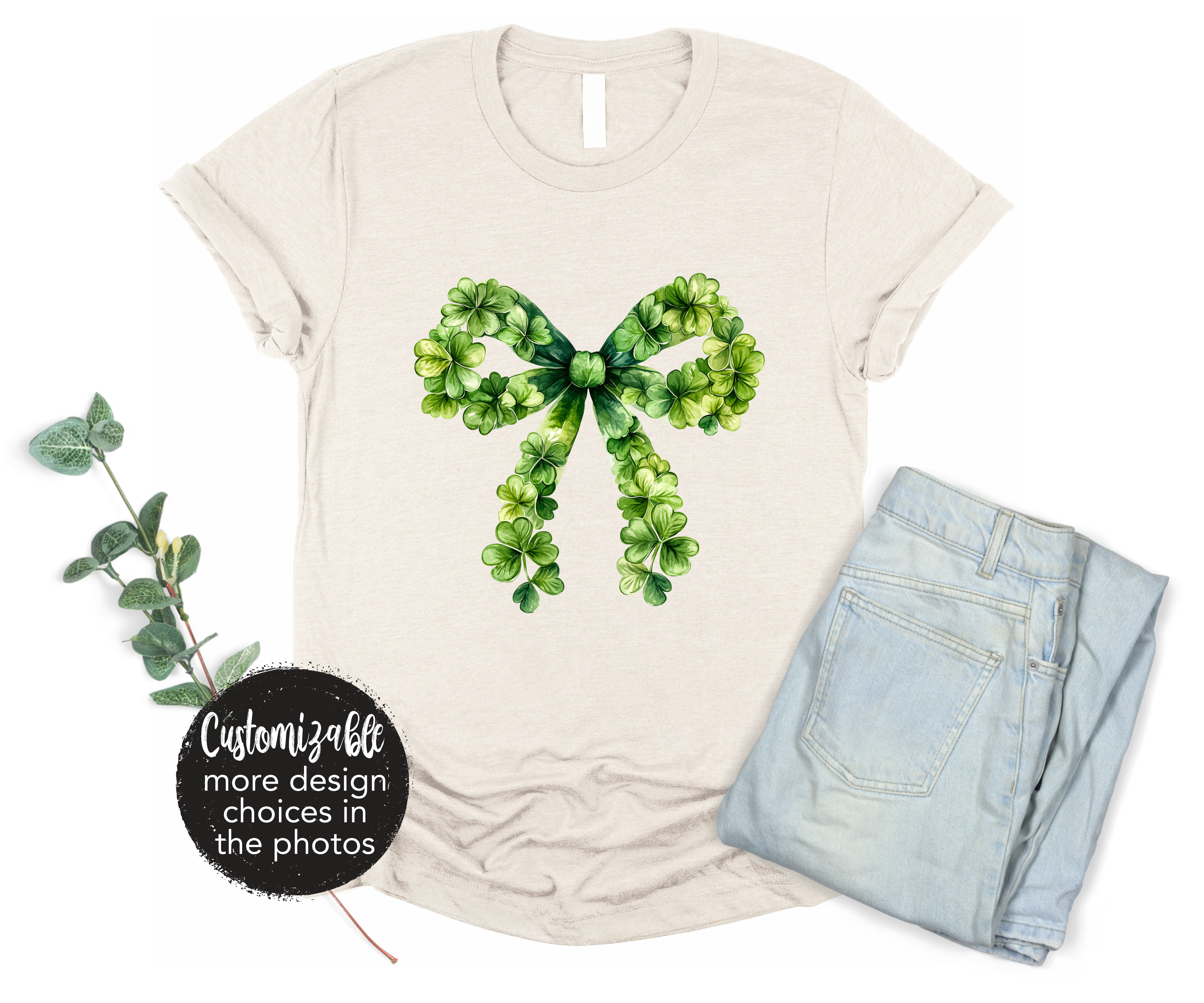 St. Patrick's Day Shamrock Bow Shirt