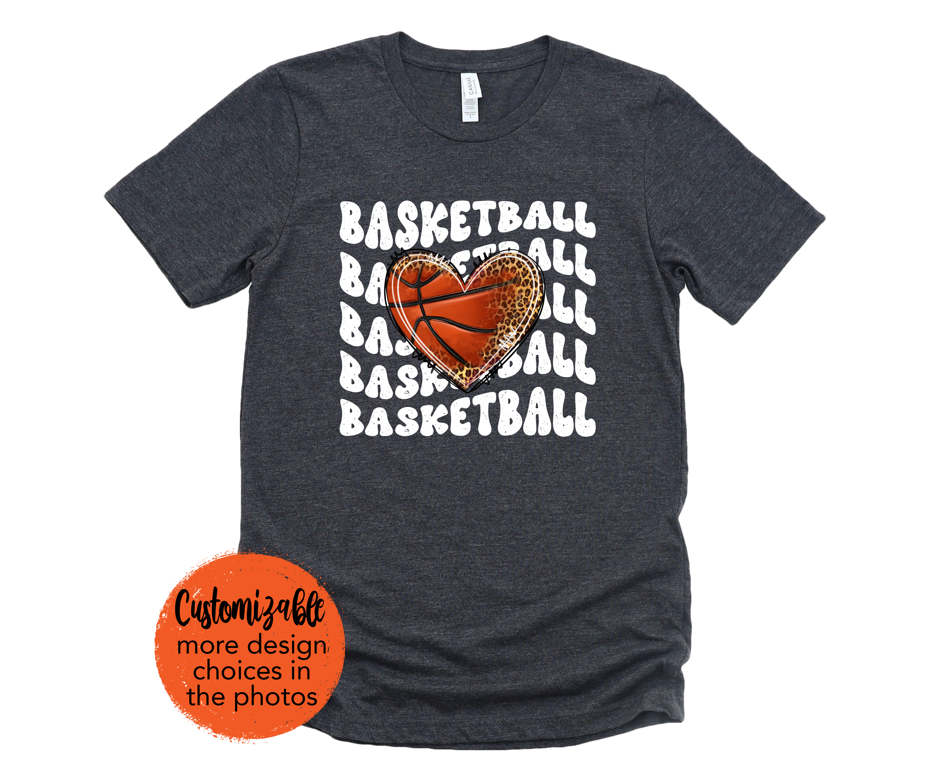 Heart Basketball Girl Sport Tee Unisex Personalized Name Number