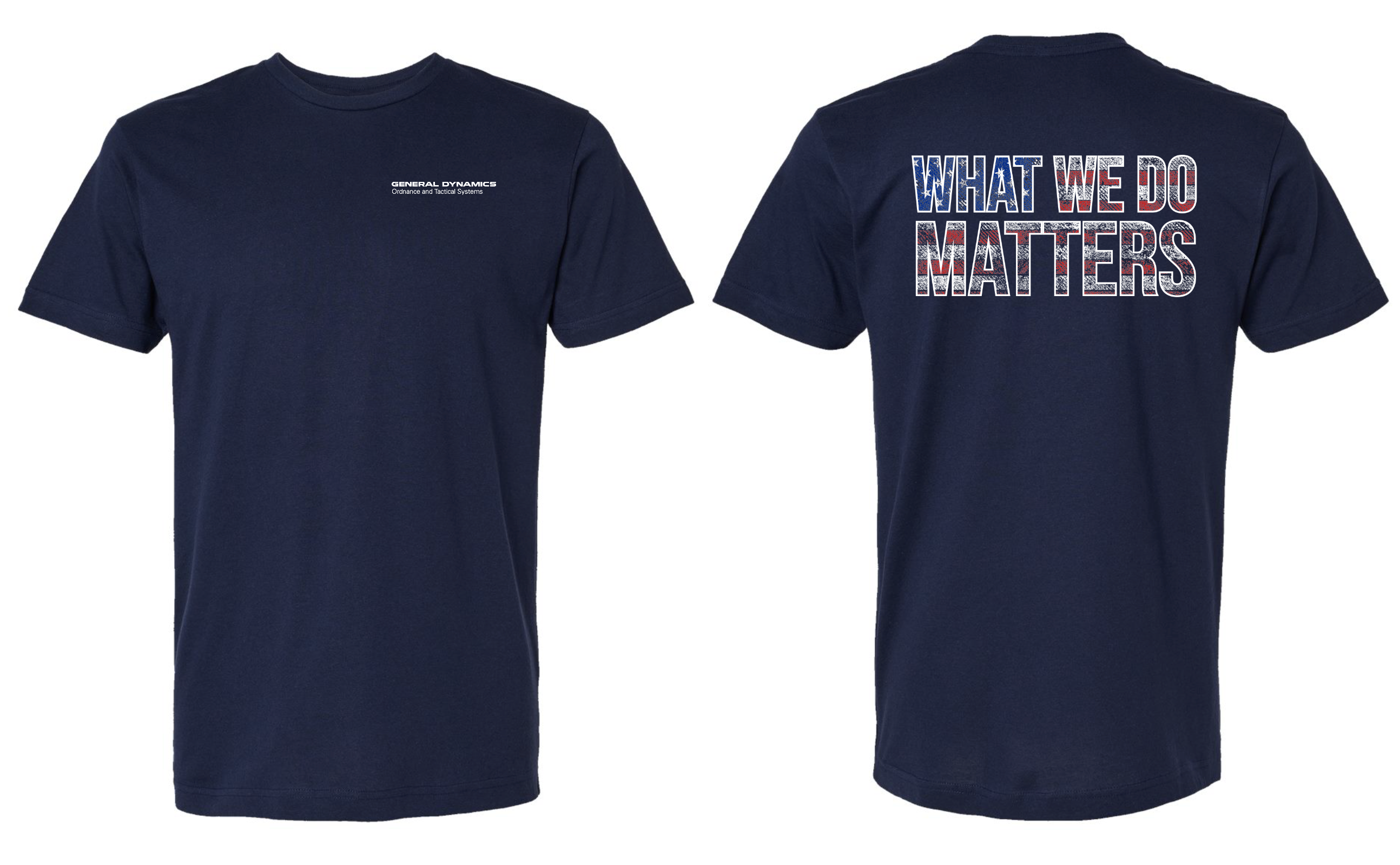 General Dynamics Short or Long Sleeve Navy T-Shirt