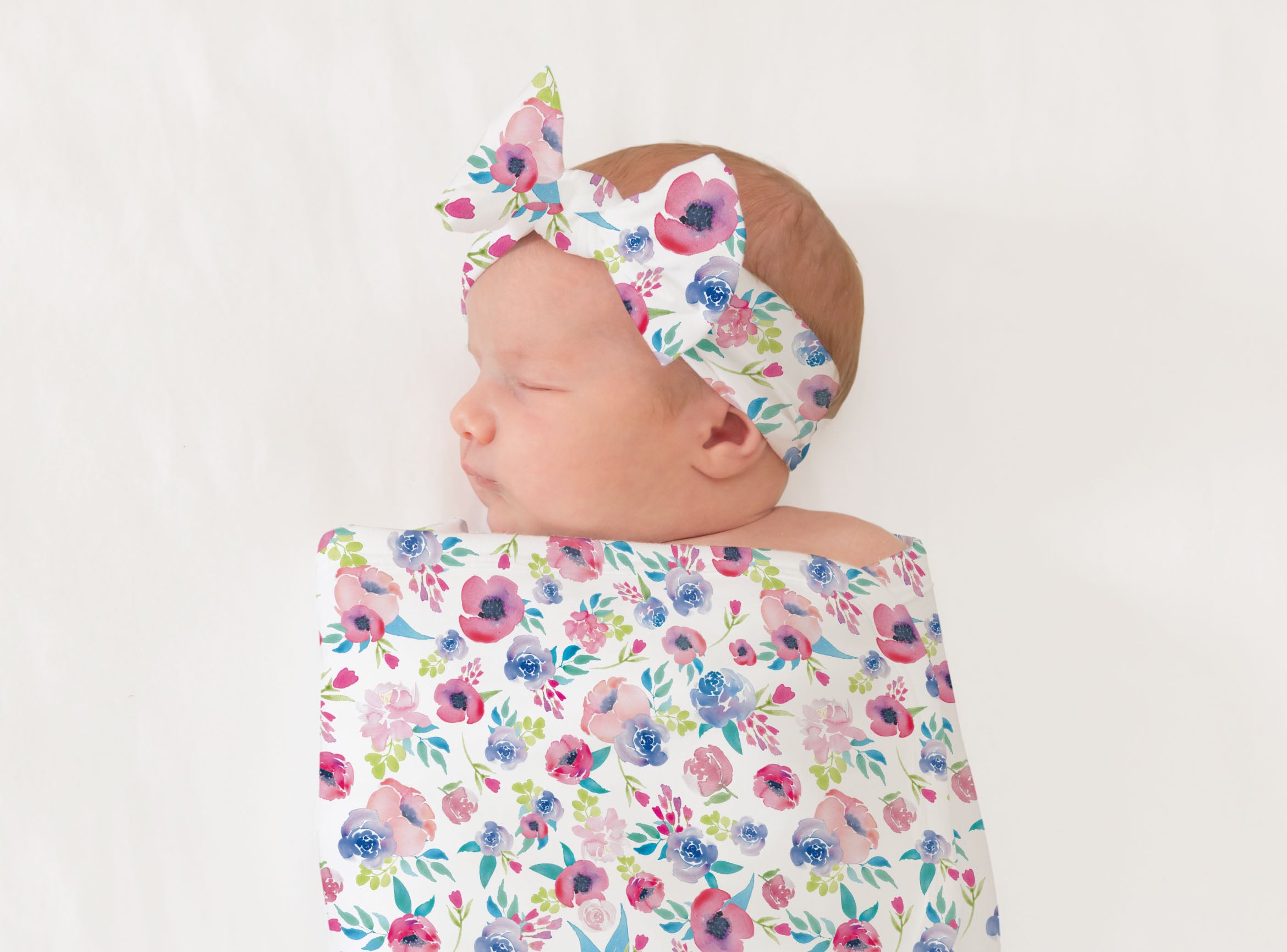 Watercolor Floral Baby Girl Outfit
