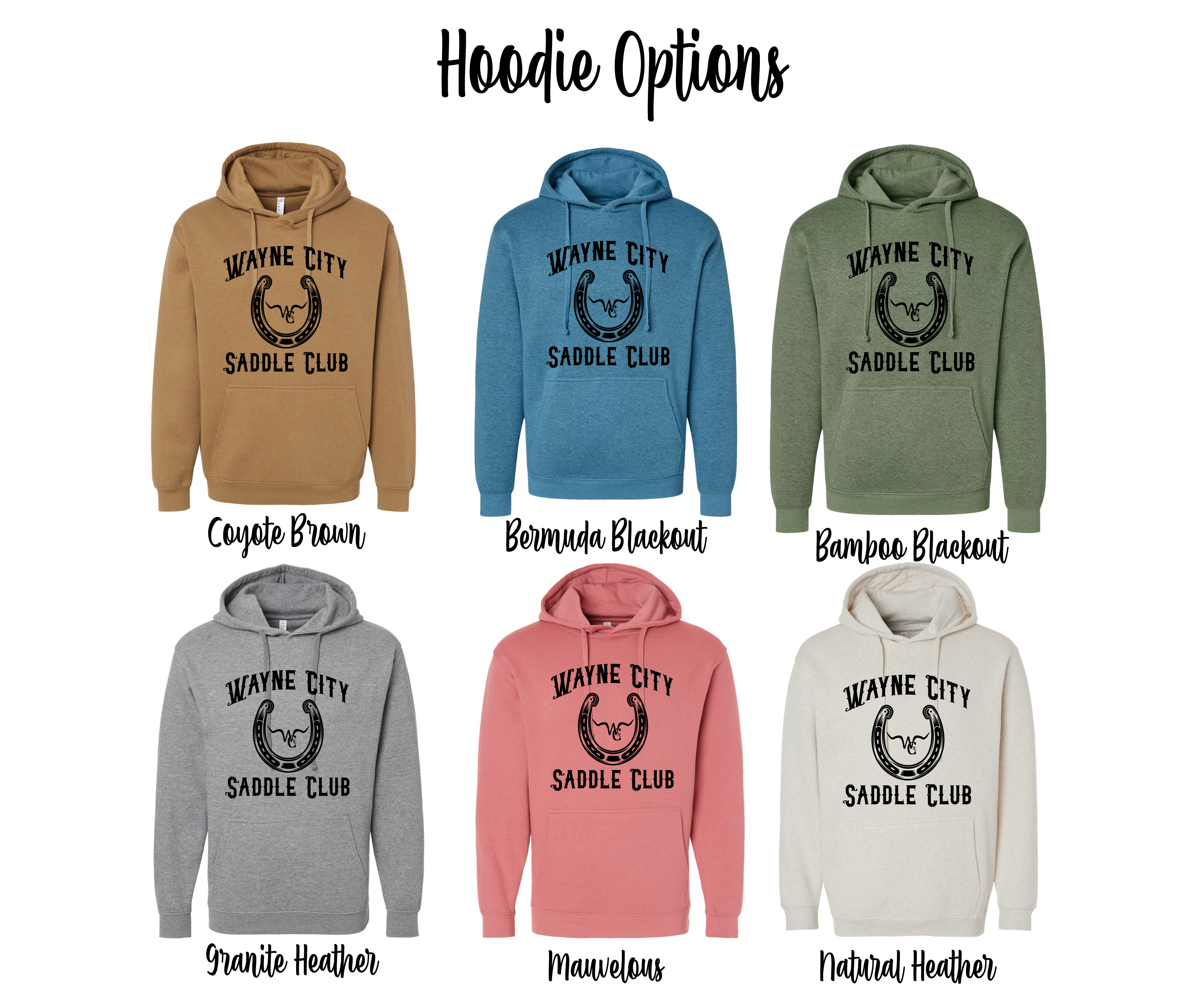 Wayne City Saddle Club Unisex Hooded Sweatshirts