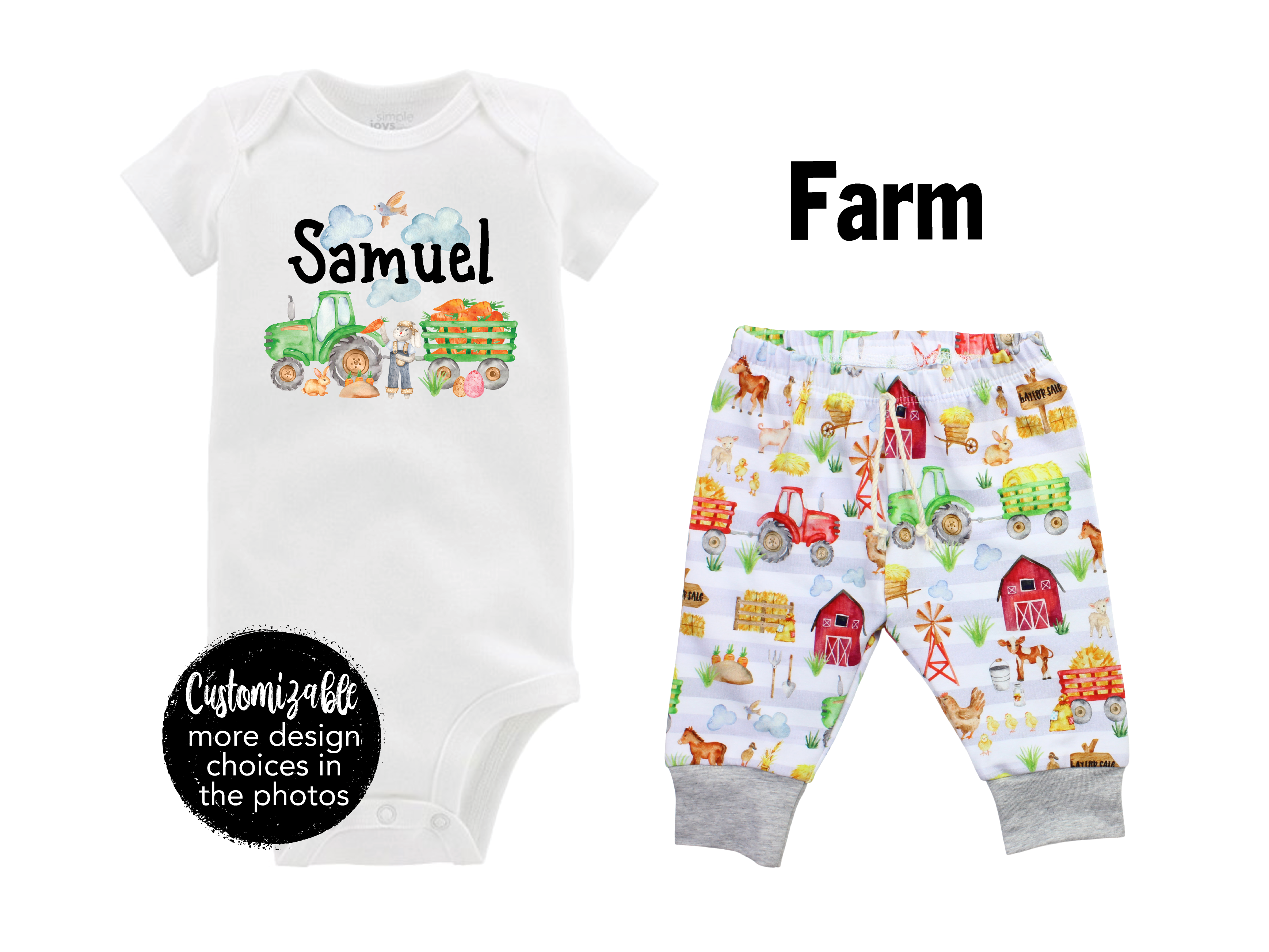 Farm Boy Easter Outfit Animal Farm Pant Baby Boy Outfit