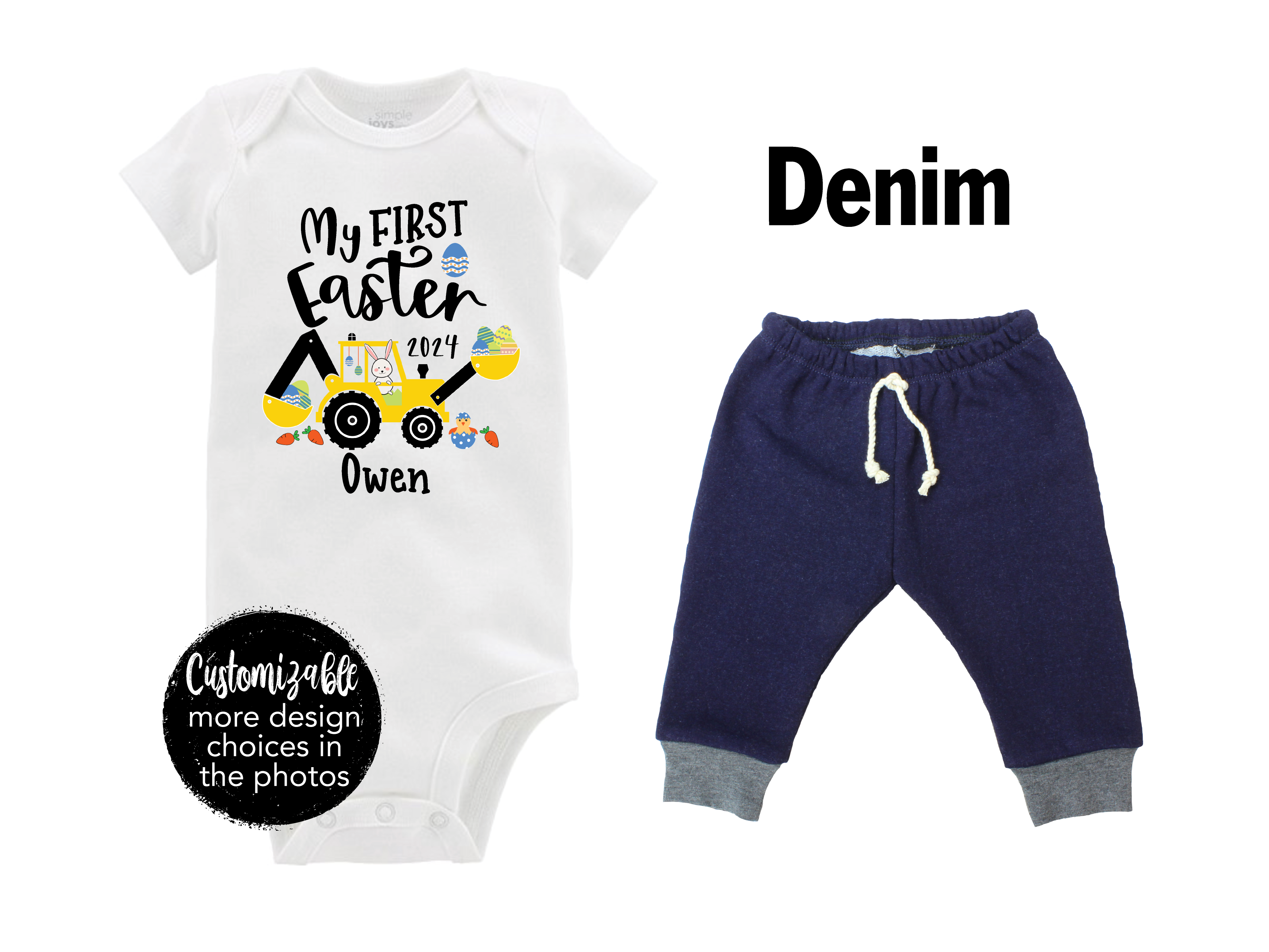 Farm Boy Easter Outfit Animal Farm Pant Baby Boy Outfit