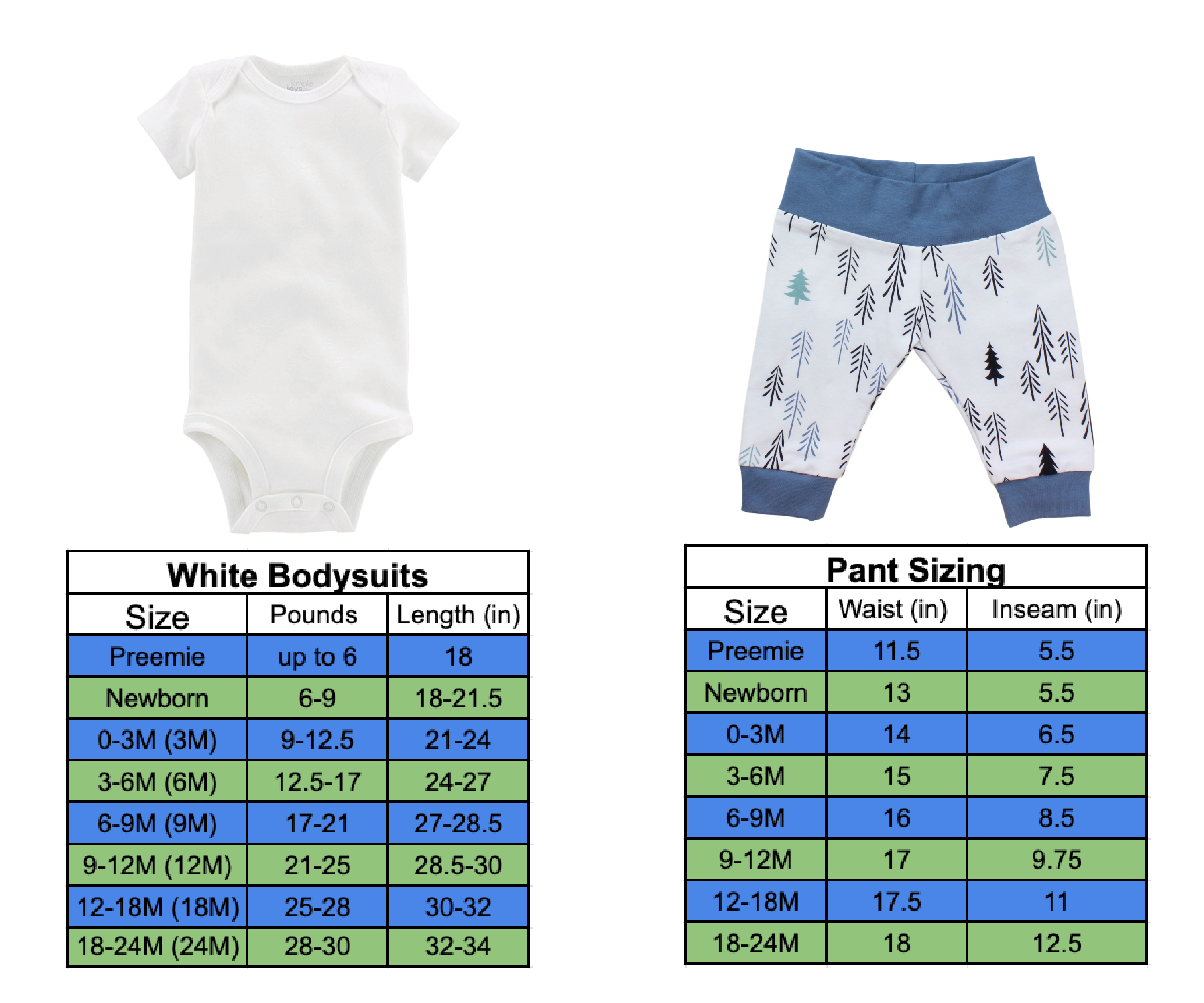 Baby Boy Blue Loblolly Pines Outfit