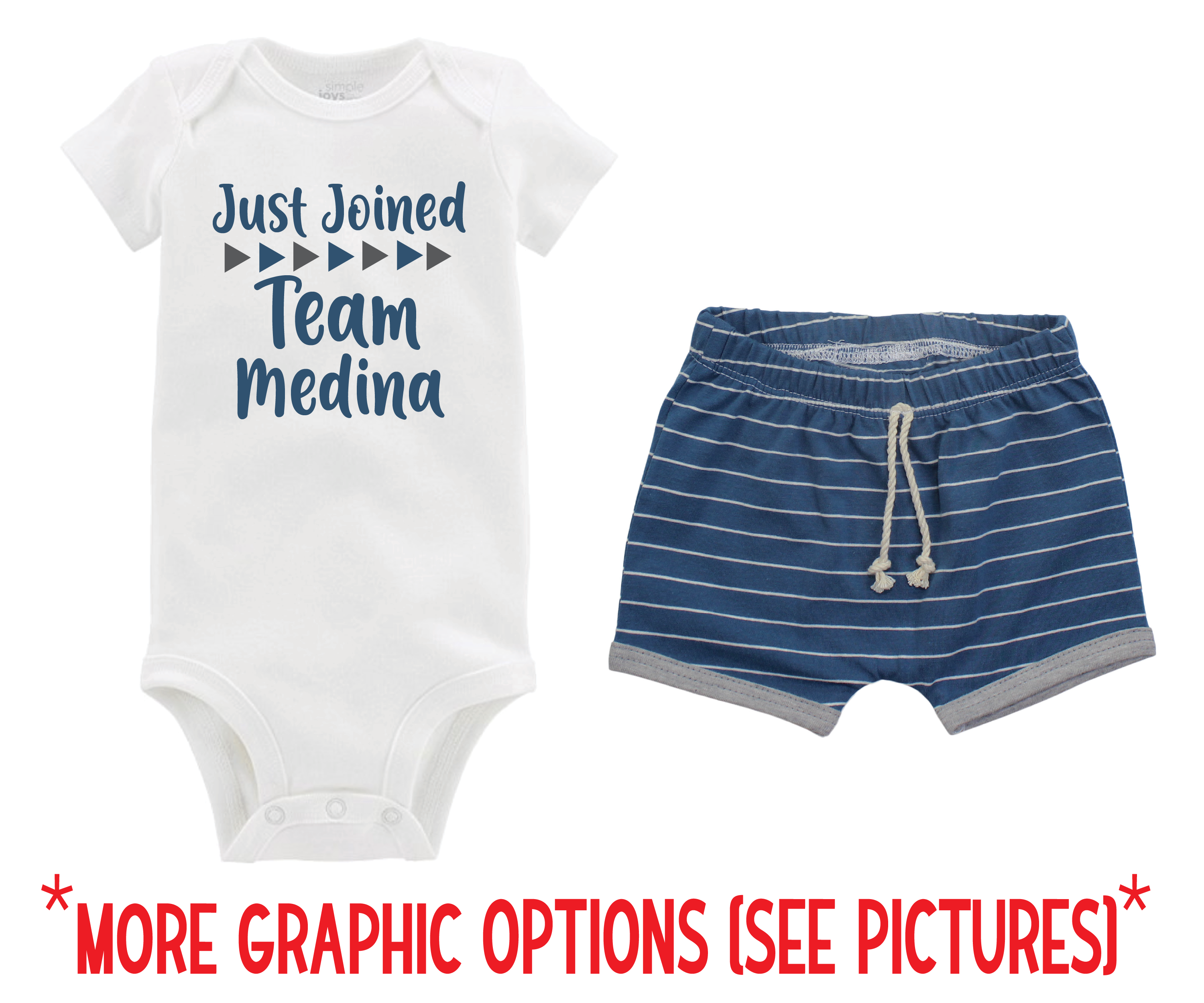 Boy Blue Stripe Baby Short Outfit